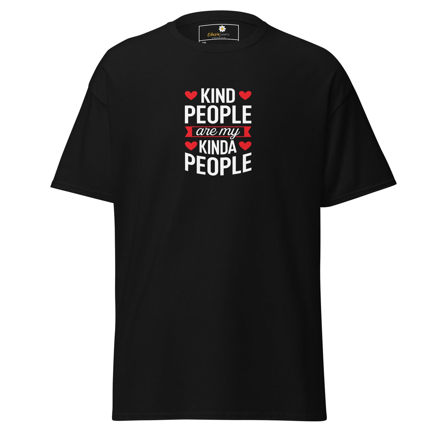Heren klassiek t-shirt - TEKST AARDIGE MENSEN MIJN - GROOT