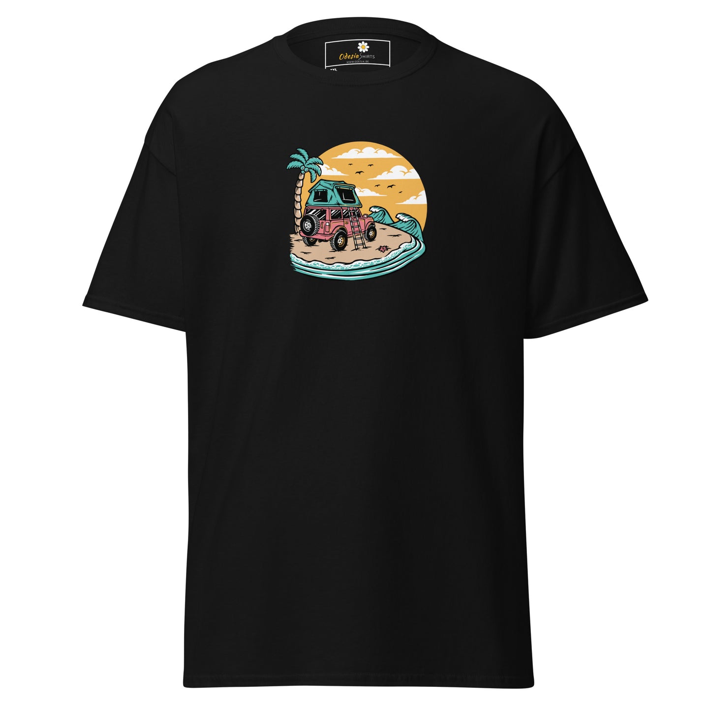 Heren klassiek t-shirt - SUMMER CAR TREE VIEW - GROOT