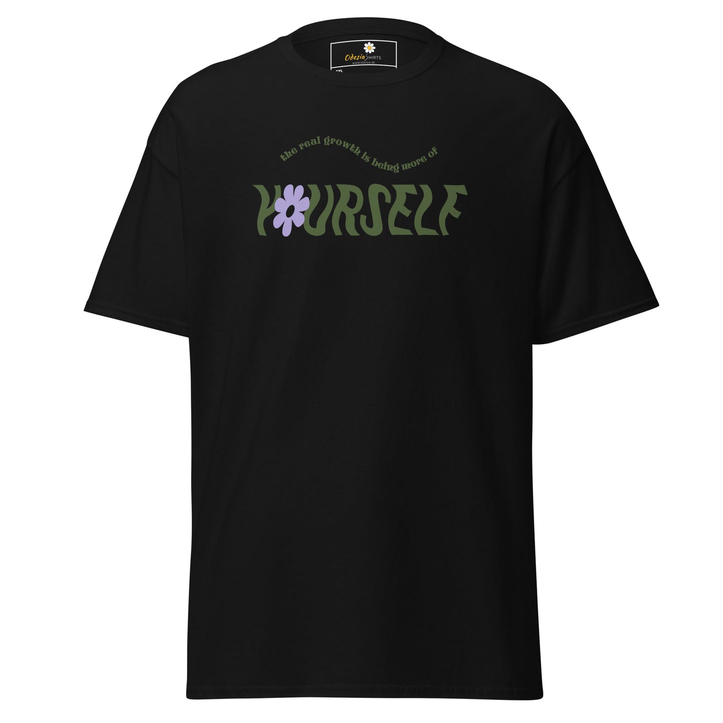 T-shirt classique pour homme - TEXTE ÊTRE PLUS SOI-MÊME - GRAND