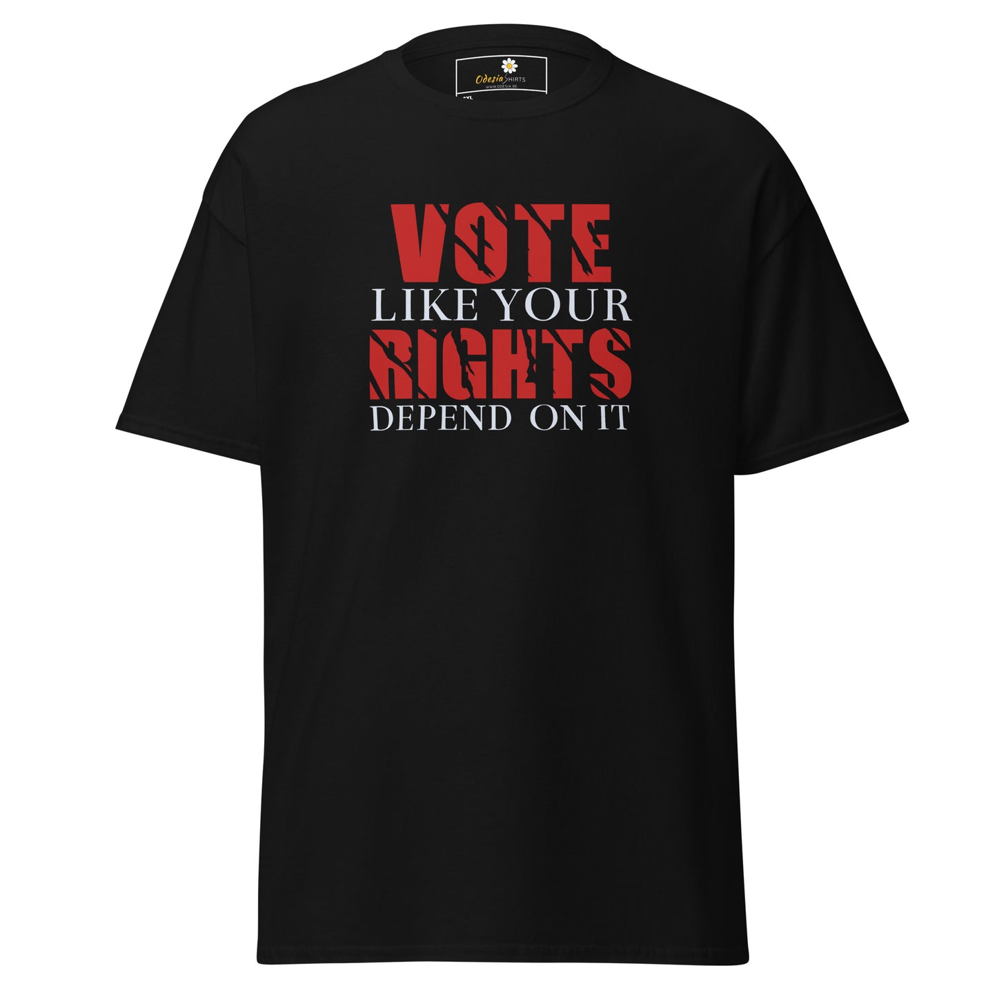 T-shirt classique pour homme - TEXTE VOTE J'AIME BIEN COMPTEZ SUR ELLE - GRAND
