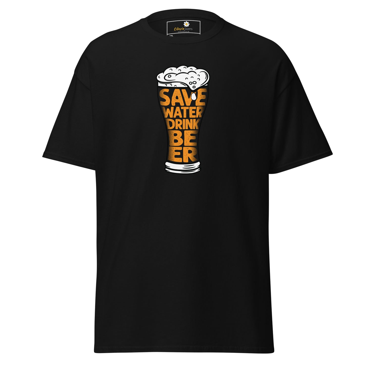 Unisex klassiek t-shirt - FUN SAVE WATER DRINK BEER - GROOT