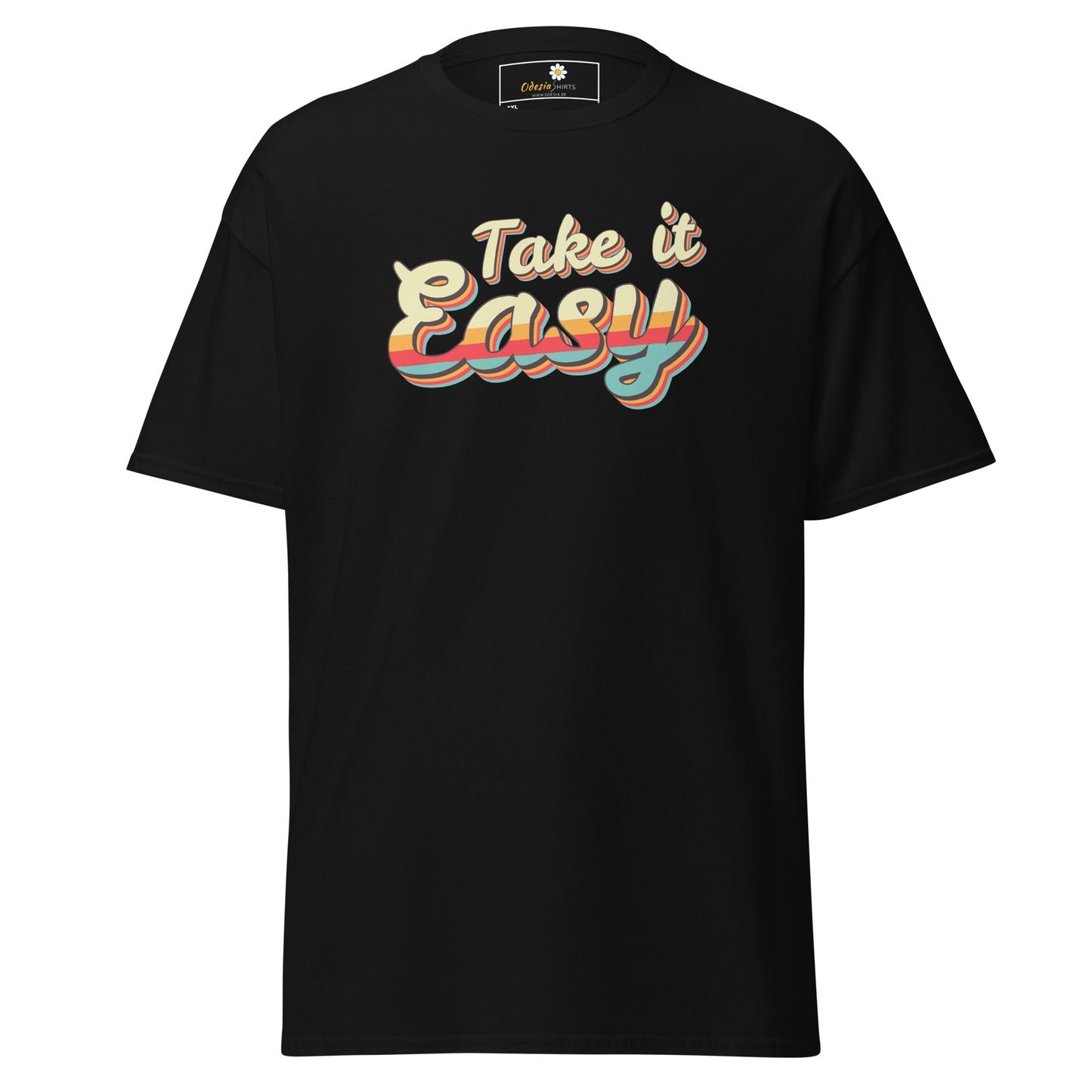 T-shirt classique pour homme - TEXT TAKE IT EASY - BIG