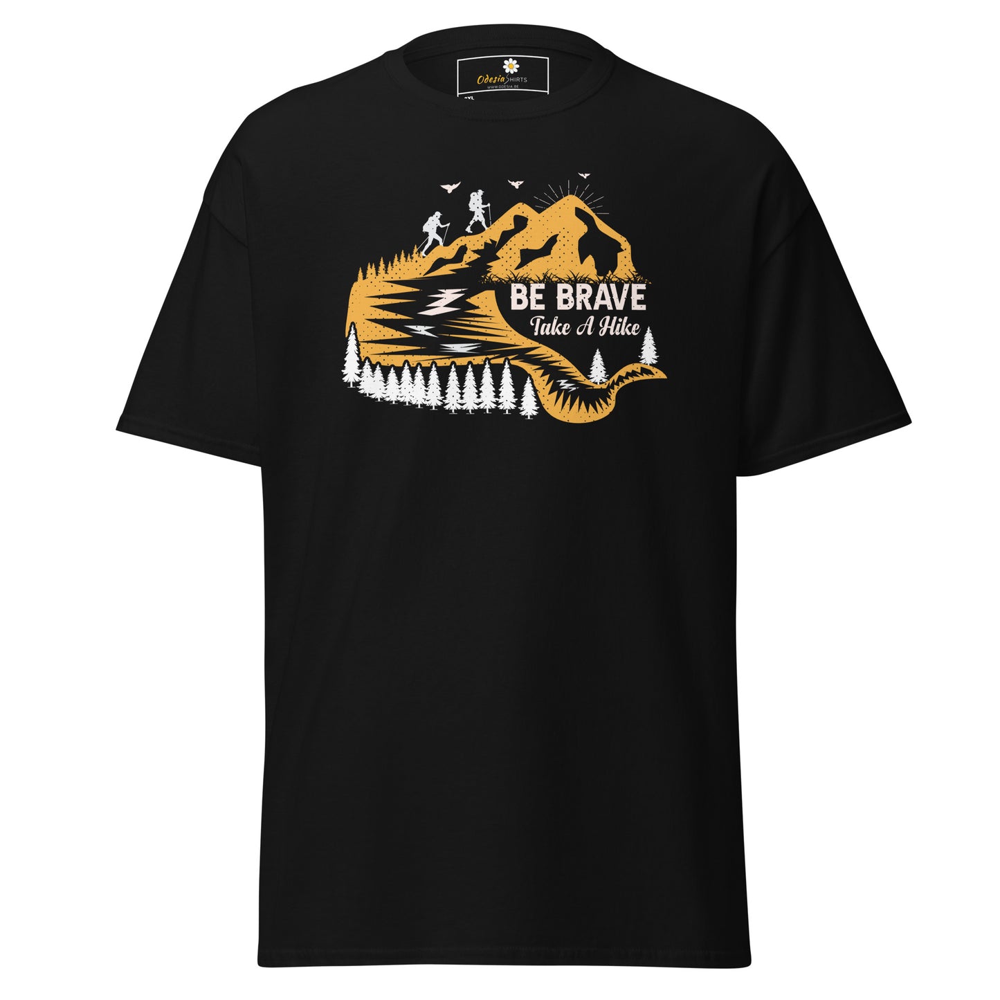 Unisex classic t-shirt - ADVENTURE BE BRAVE TAKE A HIKE - BIG