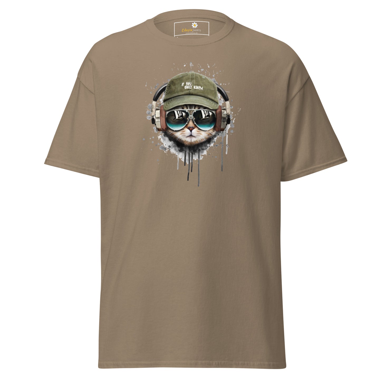 T-shirt classique unisexe - ANIMAUX MUSIQUE CHAT CHAPEAU - RÉGULIER