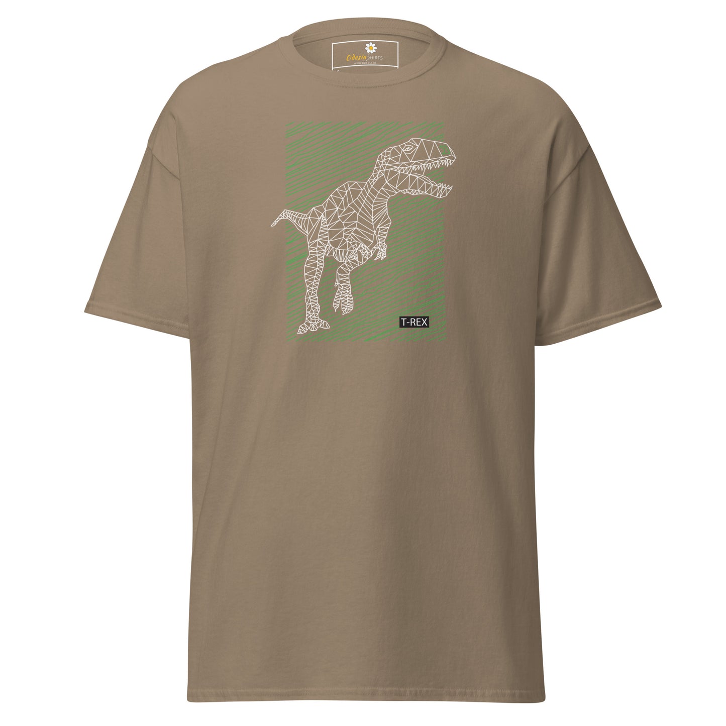 Heren klassiek t-shirt - WILD LIFE TREX DINOSAURUS - REGULAR