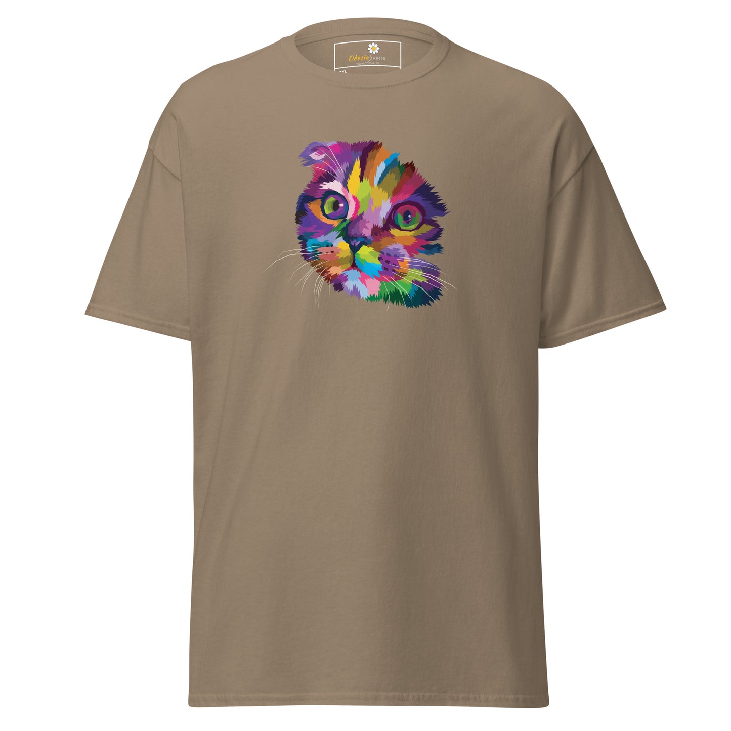 Unisex klassiek t-shirt - ANIMALS COLORFULL CATHEAD - GROOT