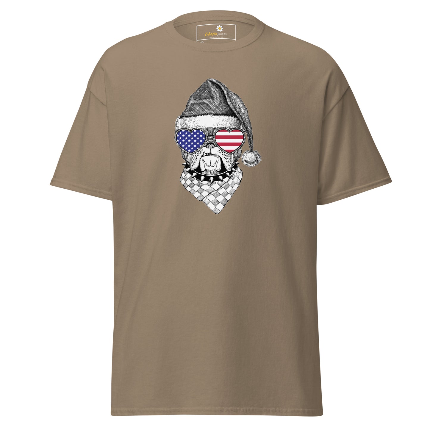 T-shirt classique unisexe - ANIMAUX TÊTE DE CHIEN USA - GRAND