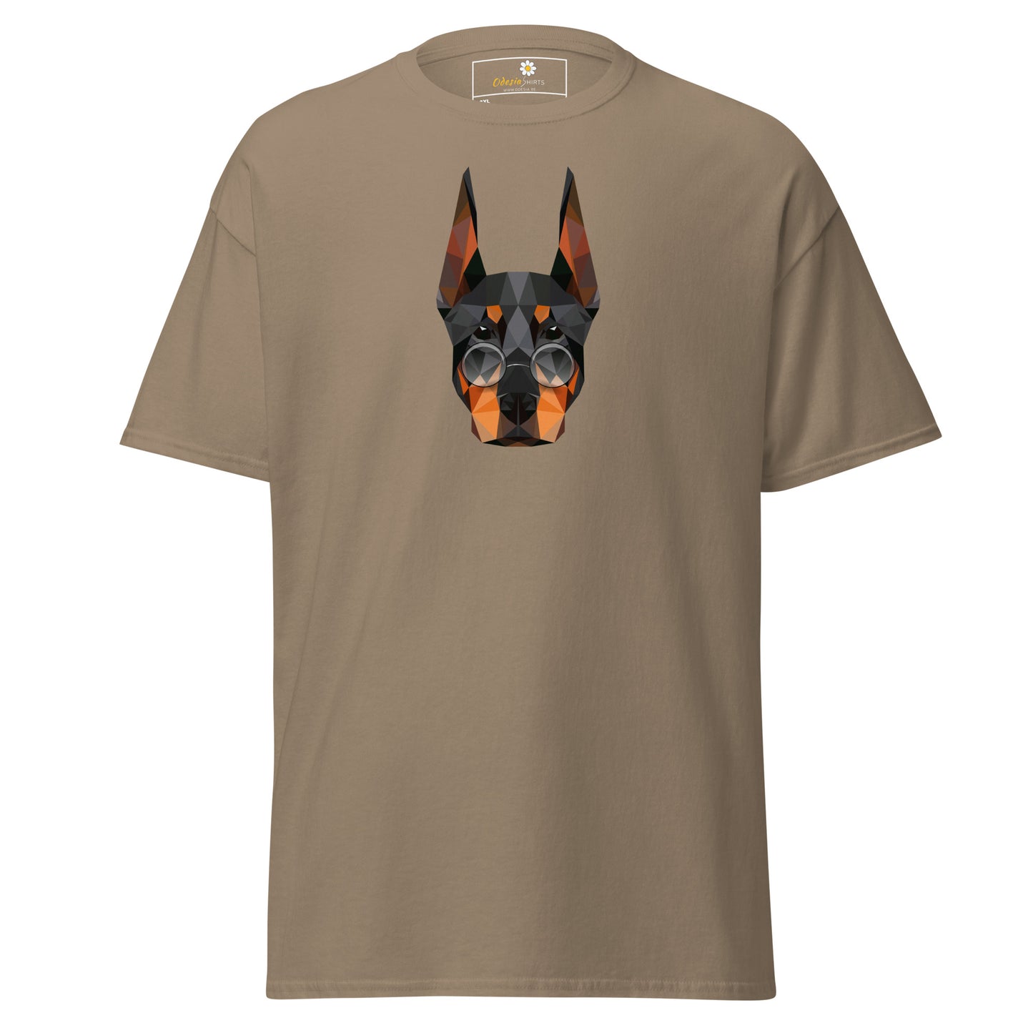 T-shirt classique unisexe - ANIMAUX TÊTE DE CHIEN LUNETTES - GRAND