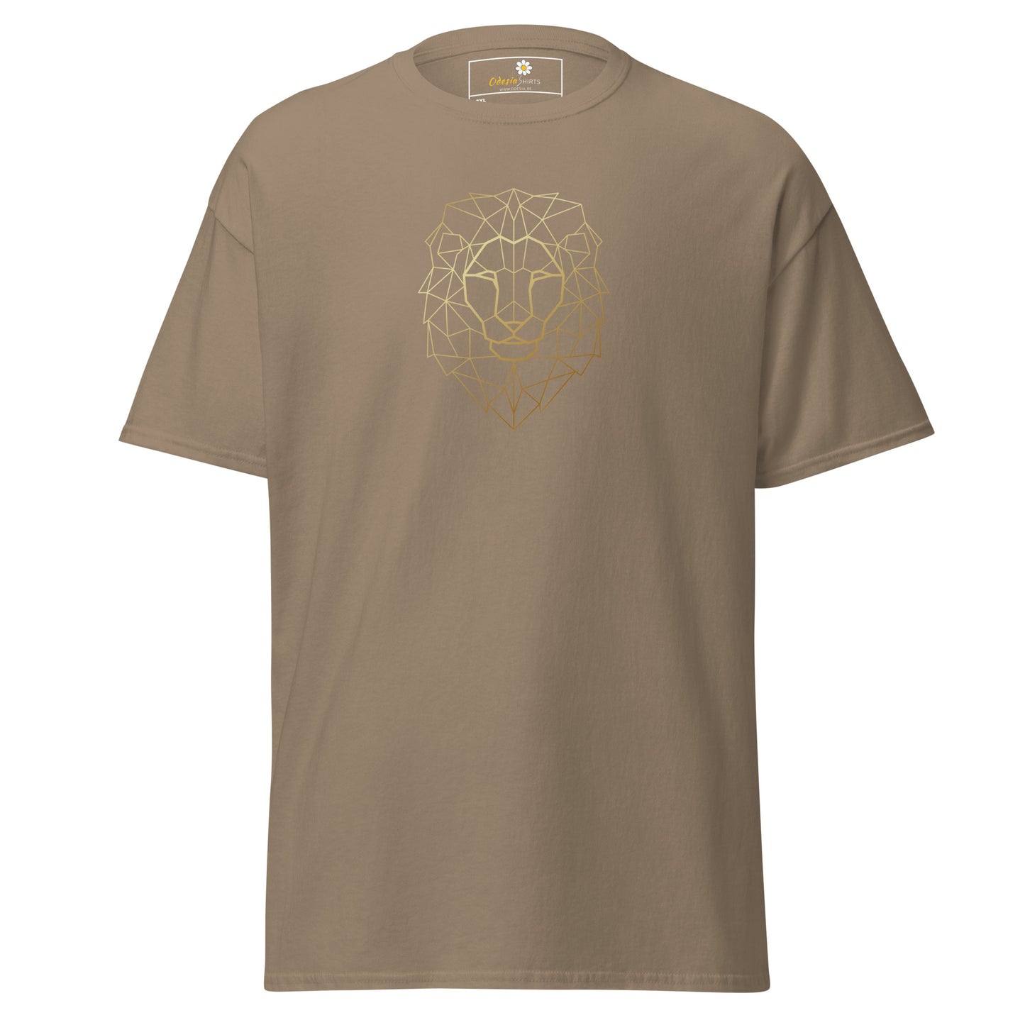 Klassiek heren t-shirt - WILDLIFE LION HEAD LINES - GROOT