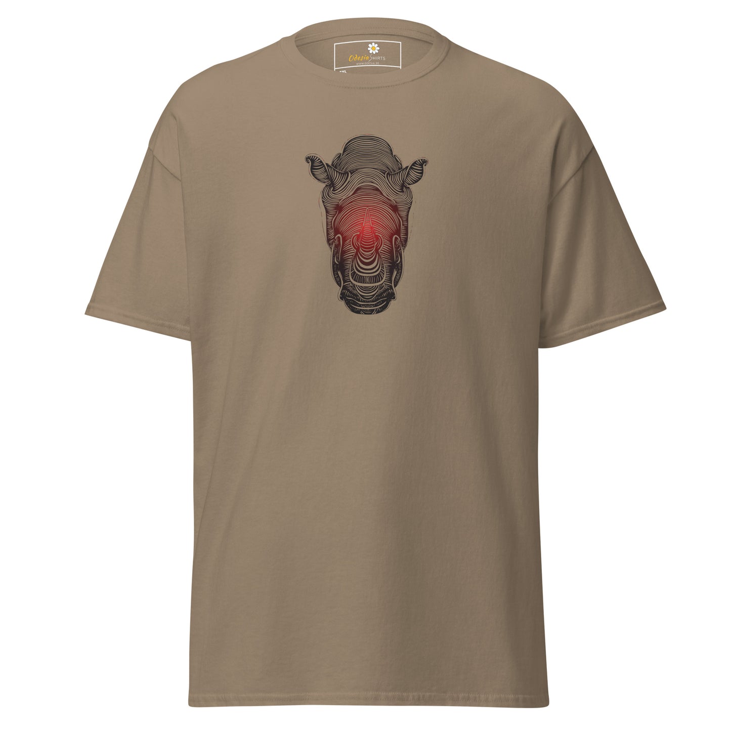 Heren klassiek t-shirt - WILDLIFE RHINO RED - GROOT