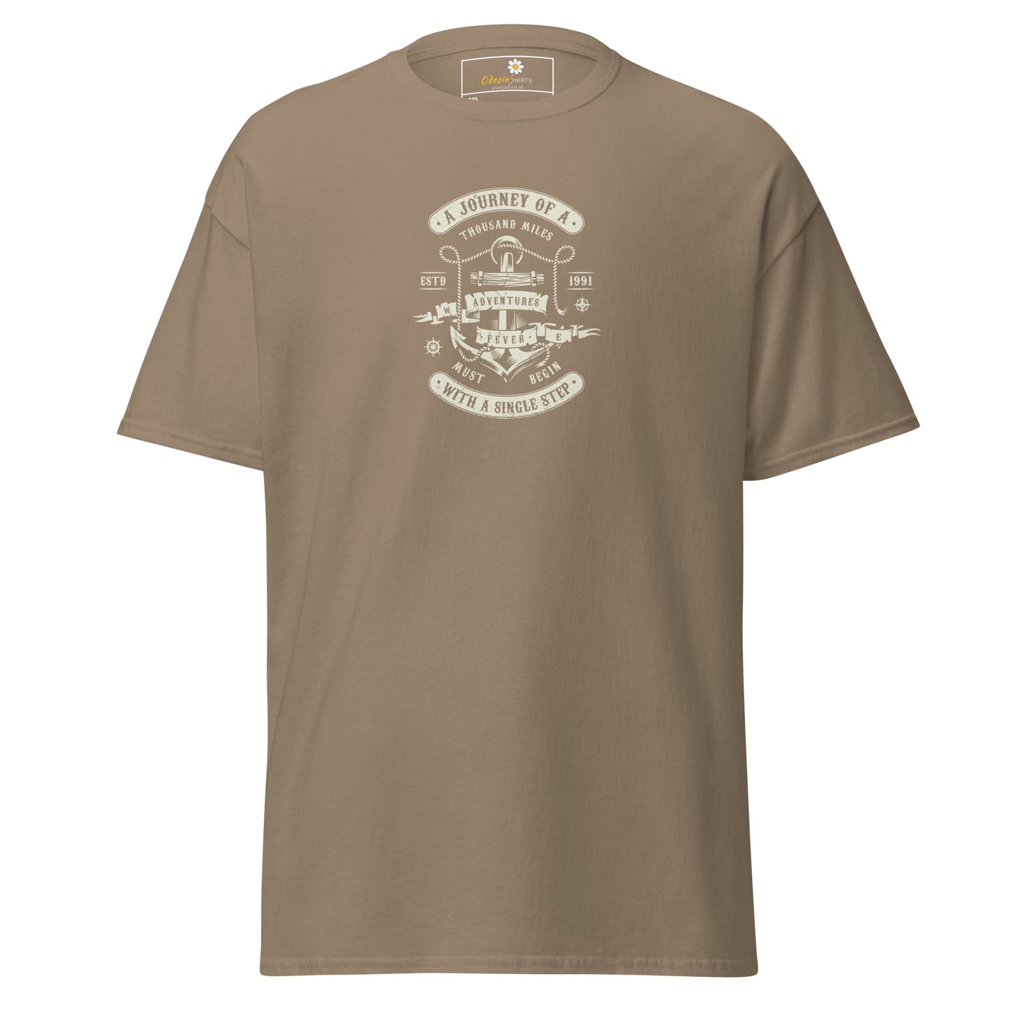 Unisex classic t-shirt - ADVENTURE THOUSAND MILES SINGLE STEP - BIG
