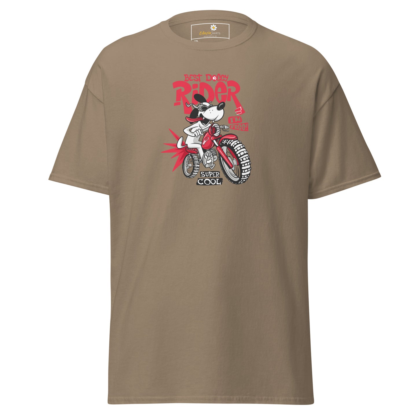 T-shirt classique pour homme - VINTAGE DOGGY RIDE - GRAND