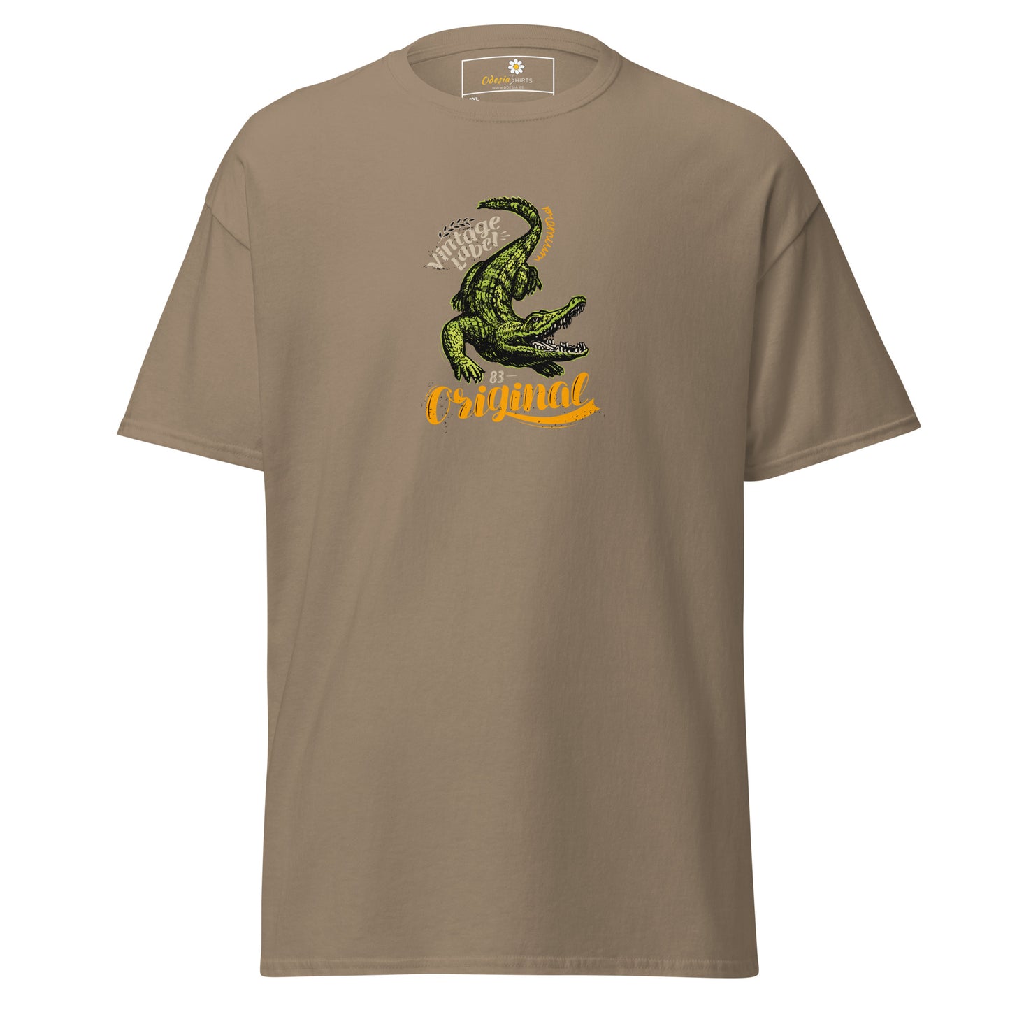 Heren klassiek t-shirt - WILDLIFE CROCODILE - GROOT