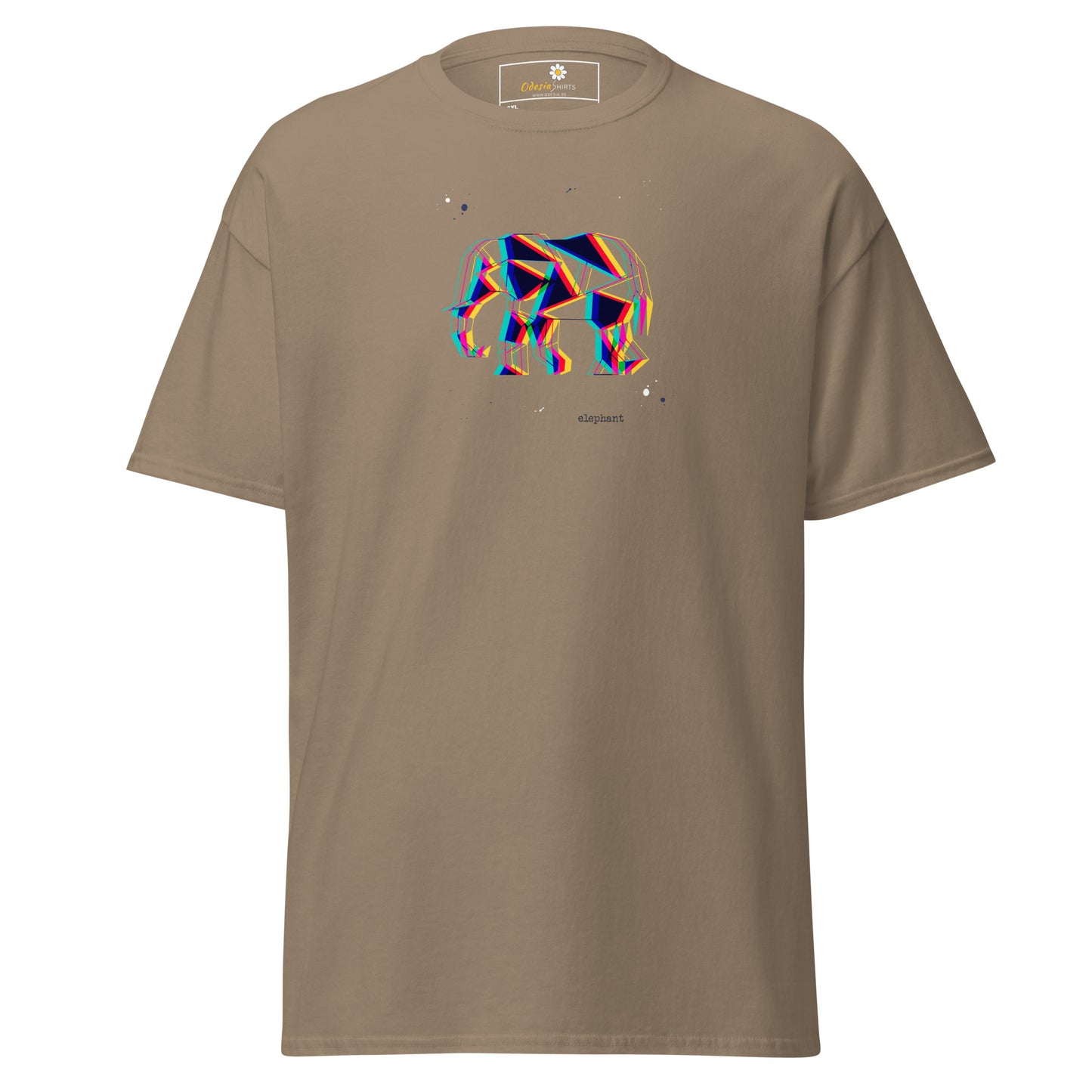 T-shirt classique unisexe - CARRÉS ÉLÉPHANTS ABSTRAITS - GRAND