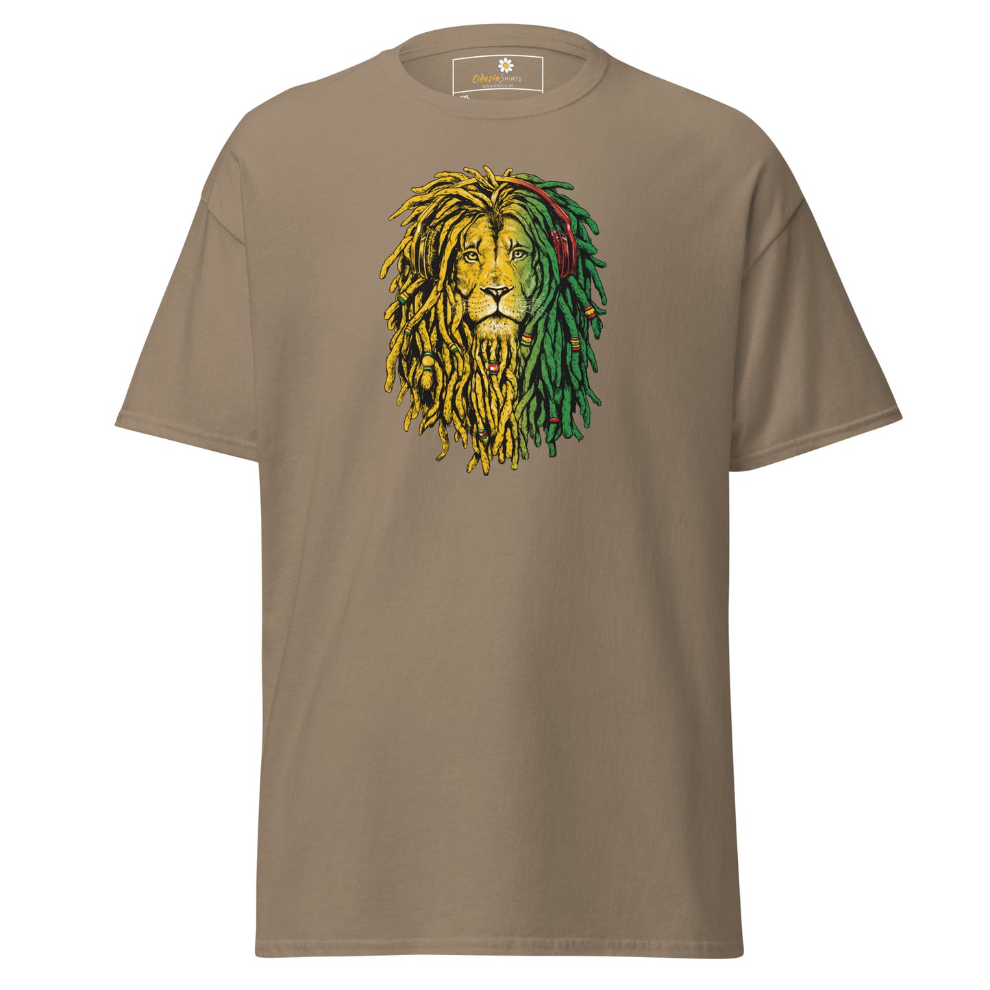 Heren klassiek t-shirt - WILDLIFE REGGAE LION - GROOT