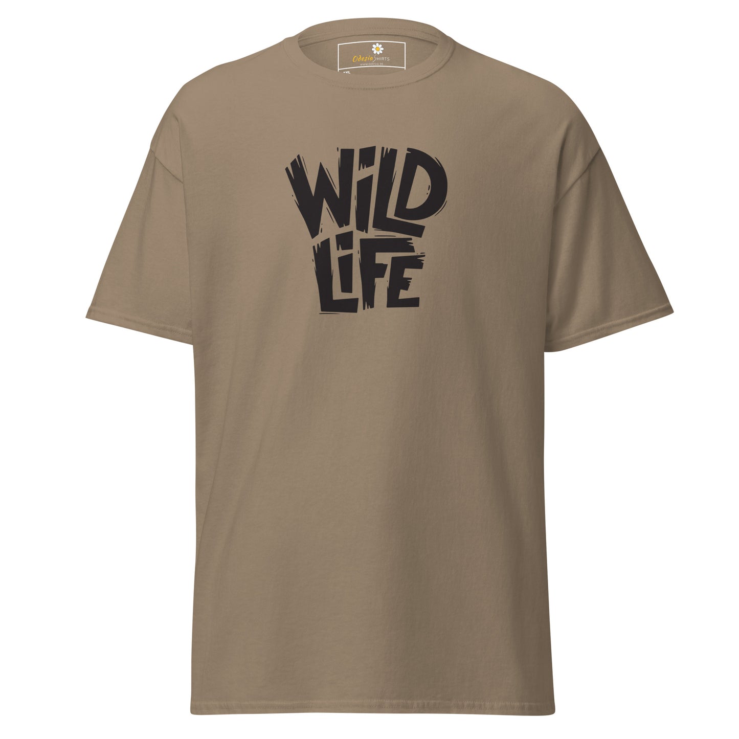 T-shirt classique pour homme - TEXT WILD LIFE - GRAND