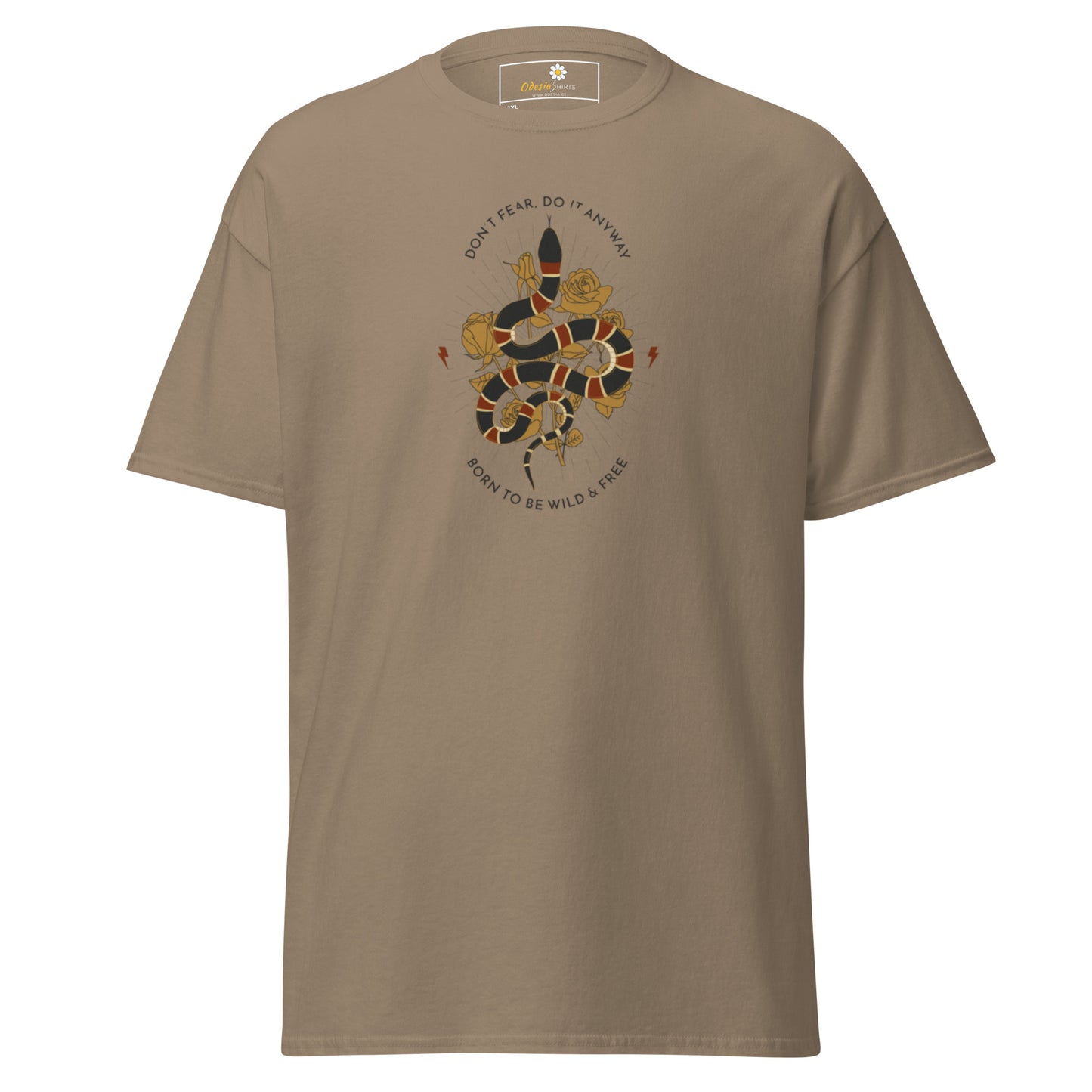 Klassiek heren t-shirt - WILDLIFE SNAKE TO BE WILD - GROOT