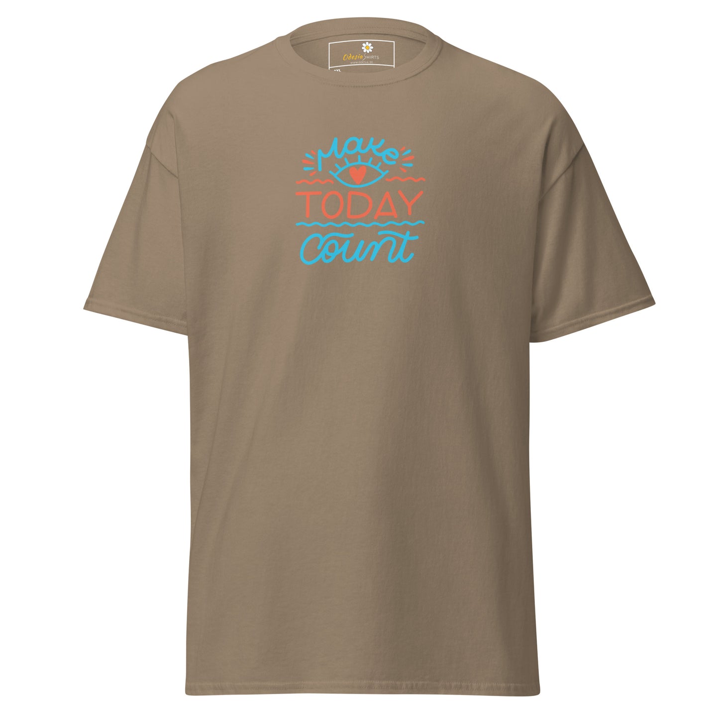 T-shirt classique pour homme - TEXT MAKE TODAY COUNT - BIG
