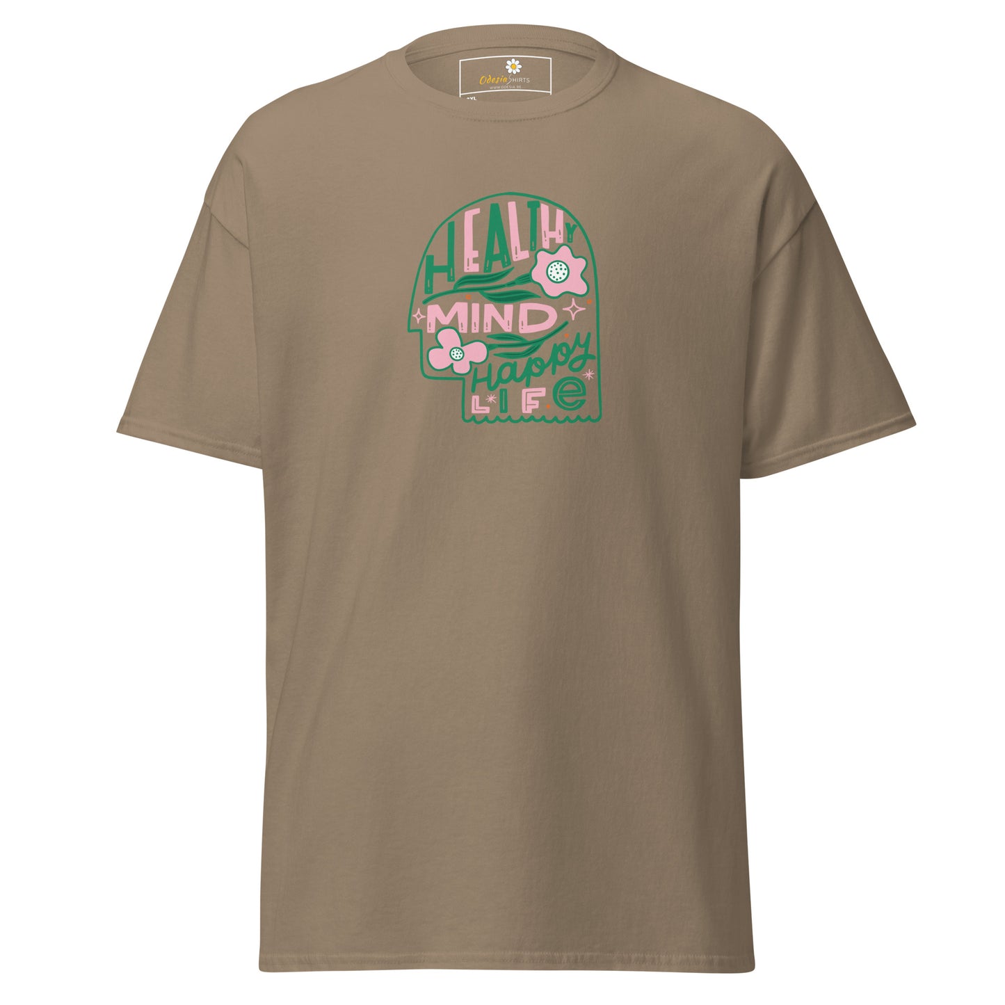 Heren klassiek t-shirt - TEKST GEZONDE GEEST LEVEN - GROOT