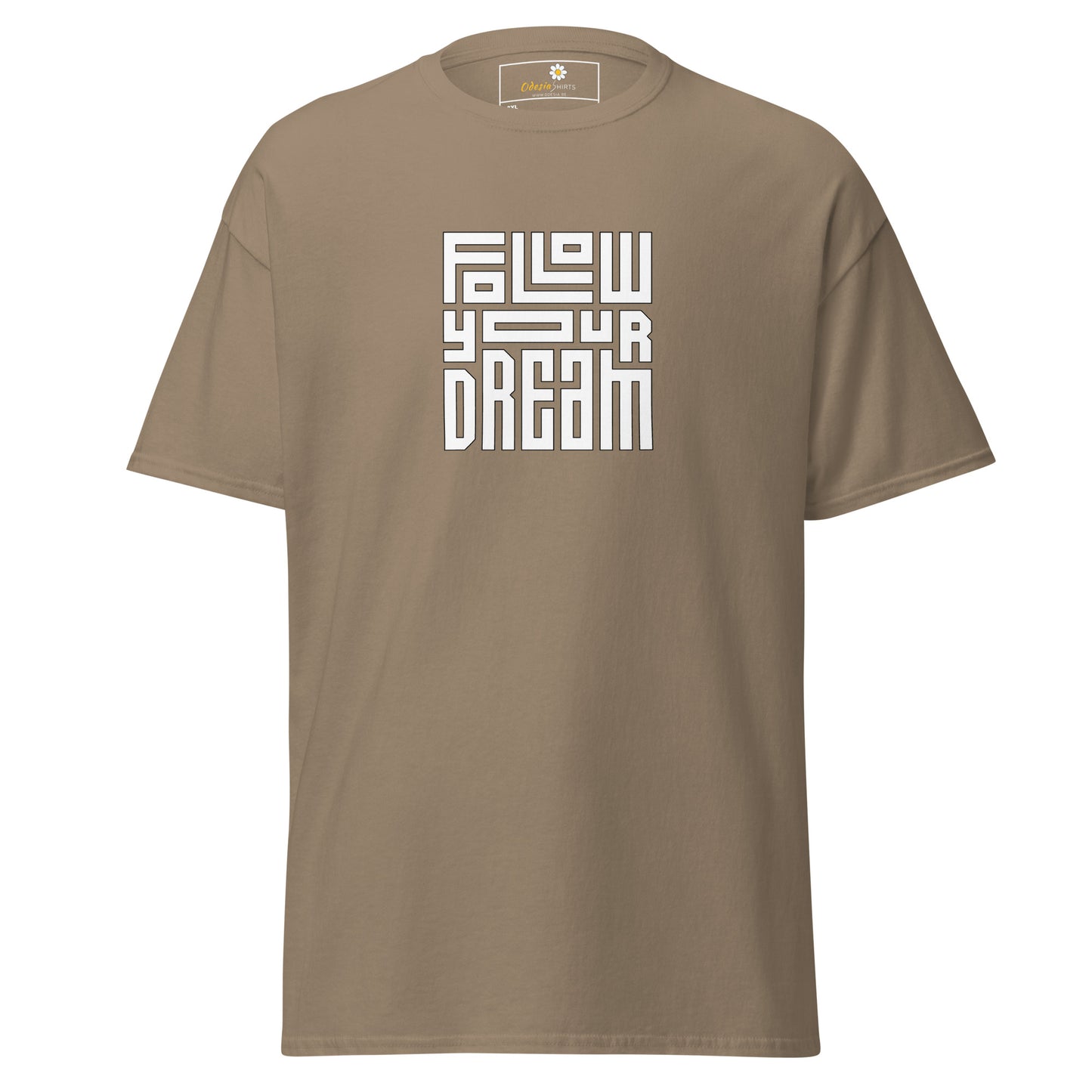 T-shirt classique pour homme - TEXT FOLLOW YOUR DREAM - BIG