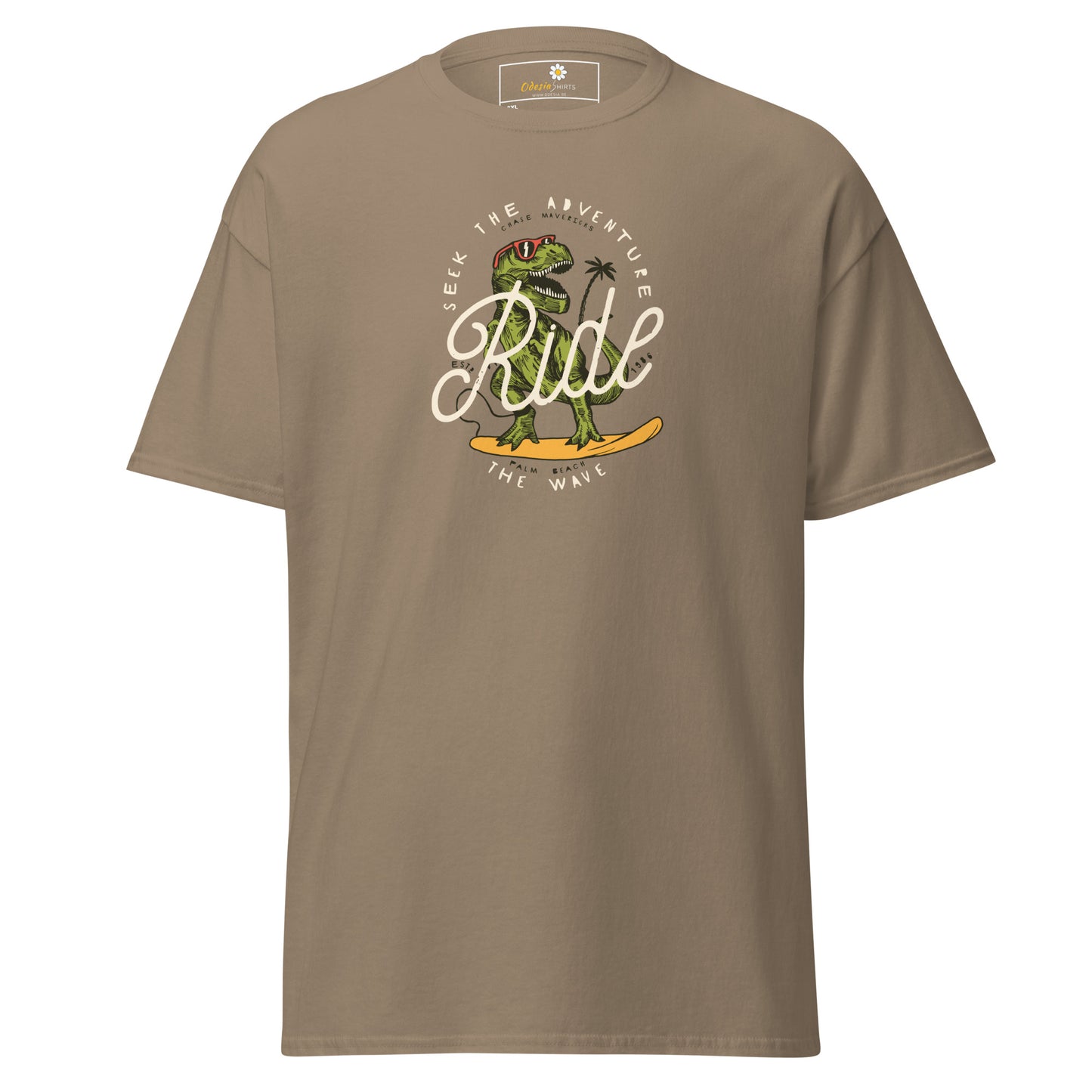 T-shirt classique pour homme - WILDLIFE DINOSAURUS RIDE WAVES - GRAND
