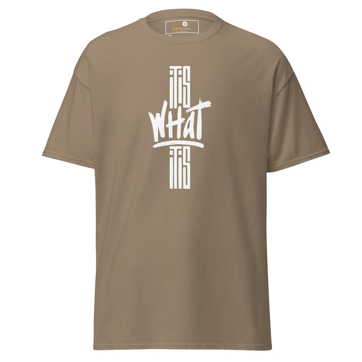 T-shirt classique pour homme - TEXT IT IS WHAT IT IS - BIG