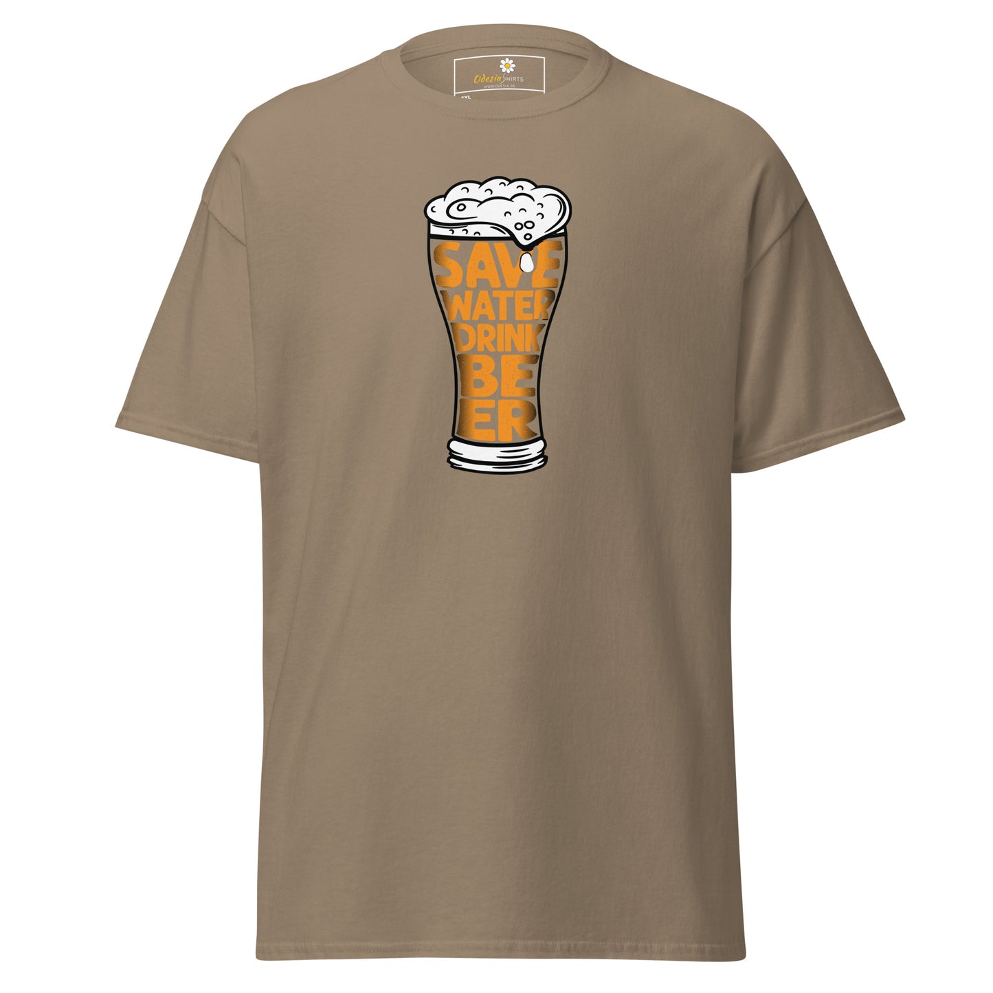 Unisex klassiek t-shirt - FUN SAVE WATER DRINK BEER - GROOT
