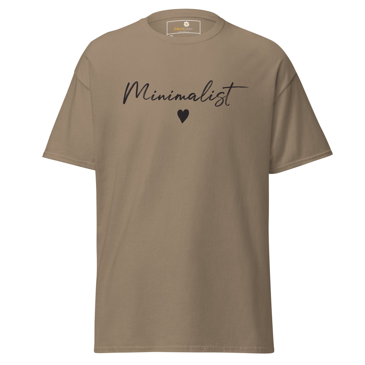 T-shirt classique pour homme - Texte minimaliste - Grand