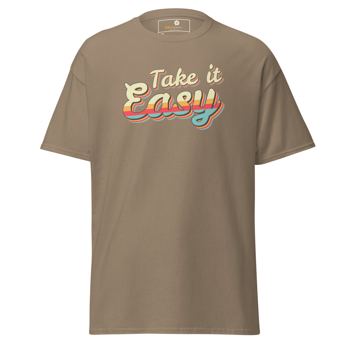 T-shirt classique pour homme - TEXT TAKE IT EASY - BIG