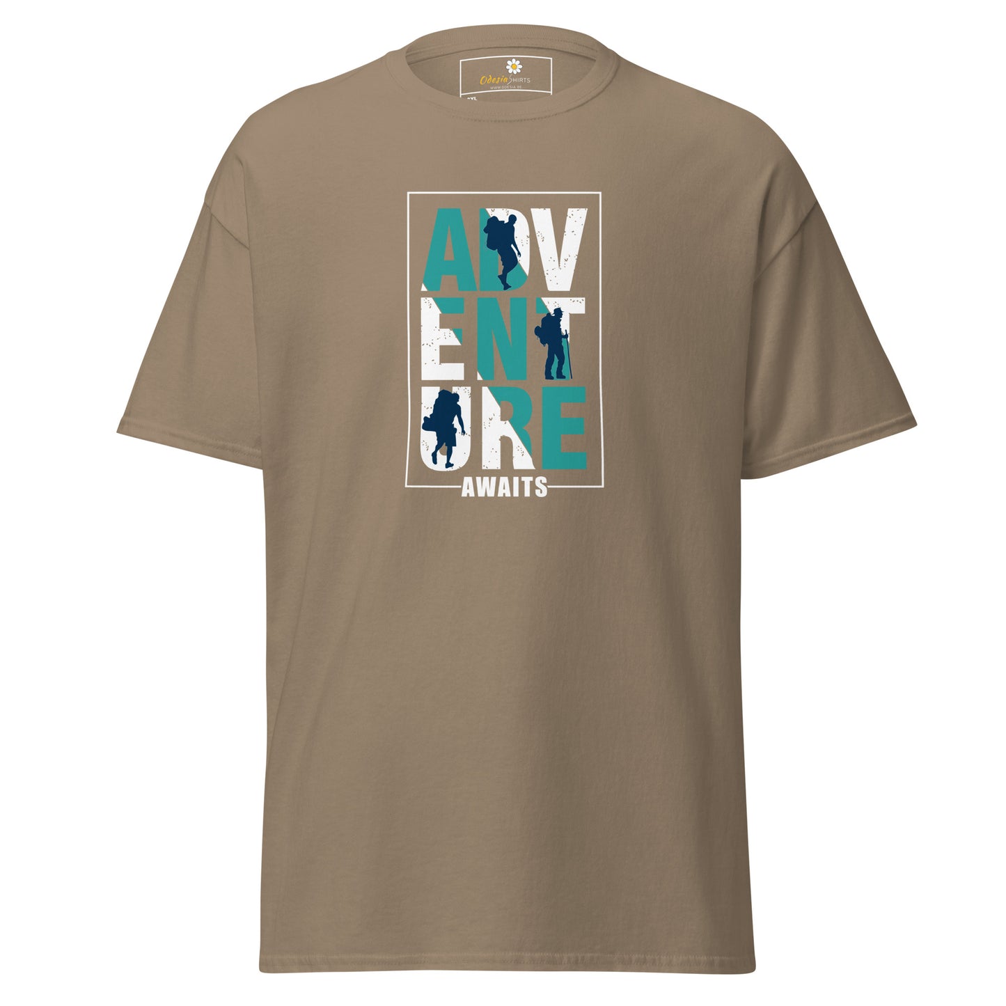Unisex classic t-shirt - ADVENTURE AWAITS - BIG