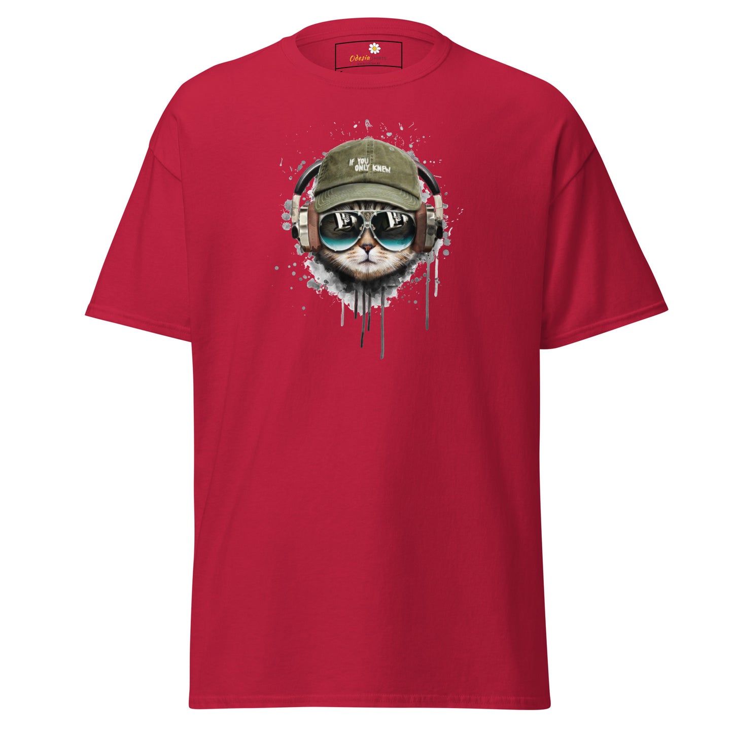 T-shirt classique unisexe - ANIMAUX MUSIQUE CHAT CHAPEAU - RÉGULIER