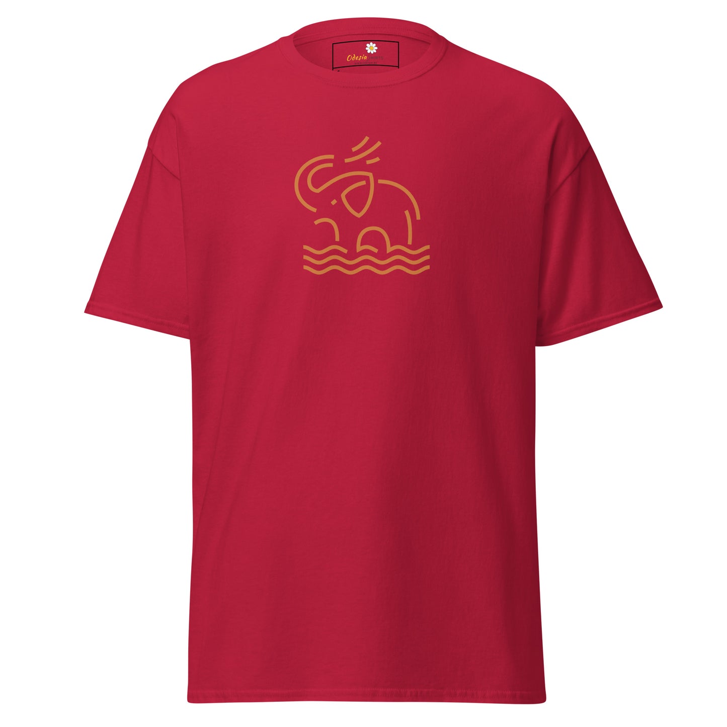 Unisex classic t-shirt - WILD LIFE ELEPHANT ORANGE - REGULAR