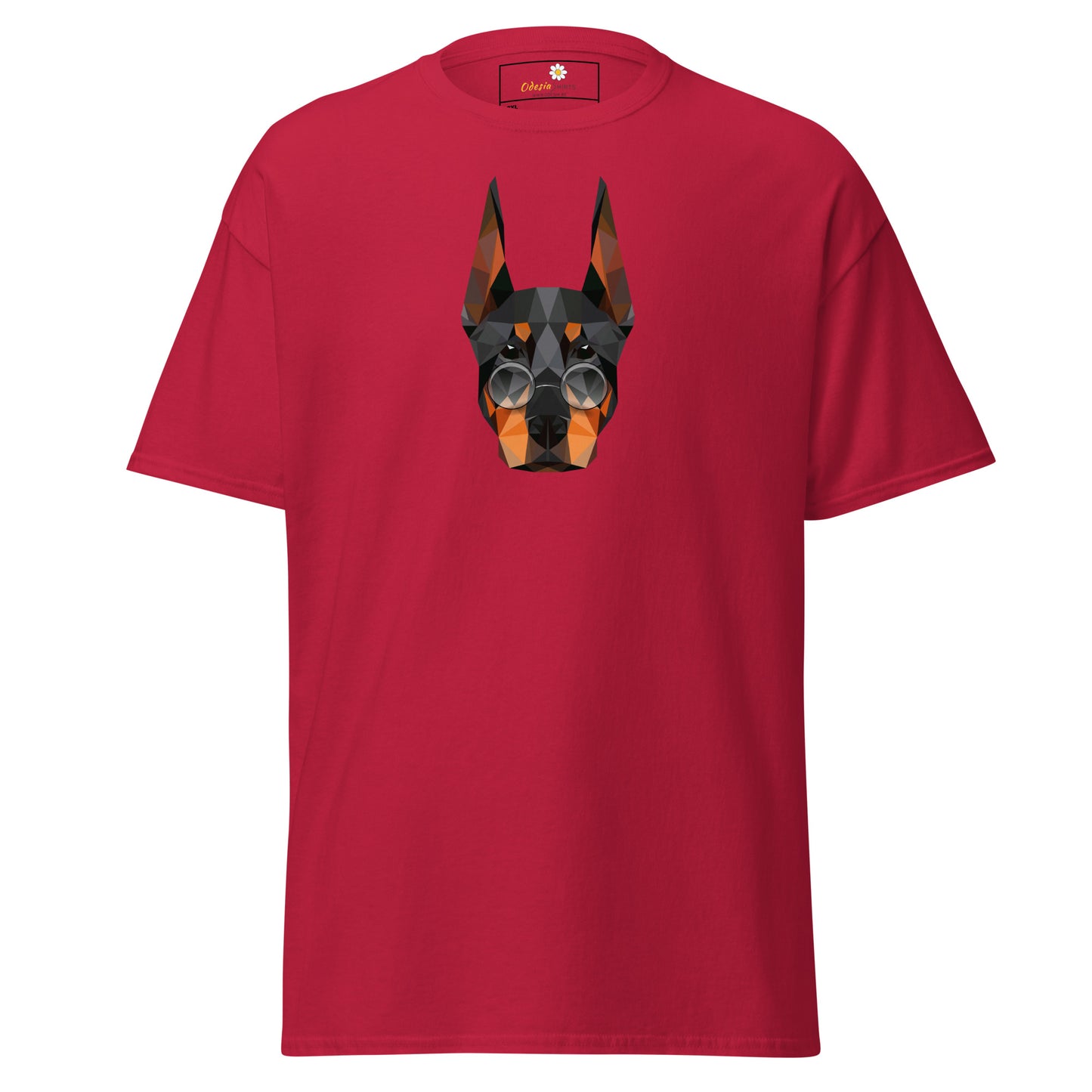 T-shirt classique unisexe - ANIMAUX TÊTE DE CHIEN LUNETTES - GRAND