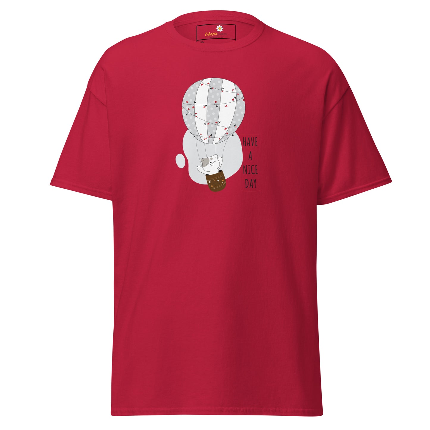 Unisex klassiek t-shirt - DIEREN KAT LUFTBALLON - GROOT