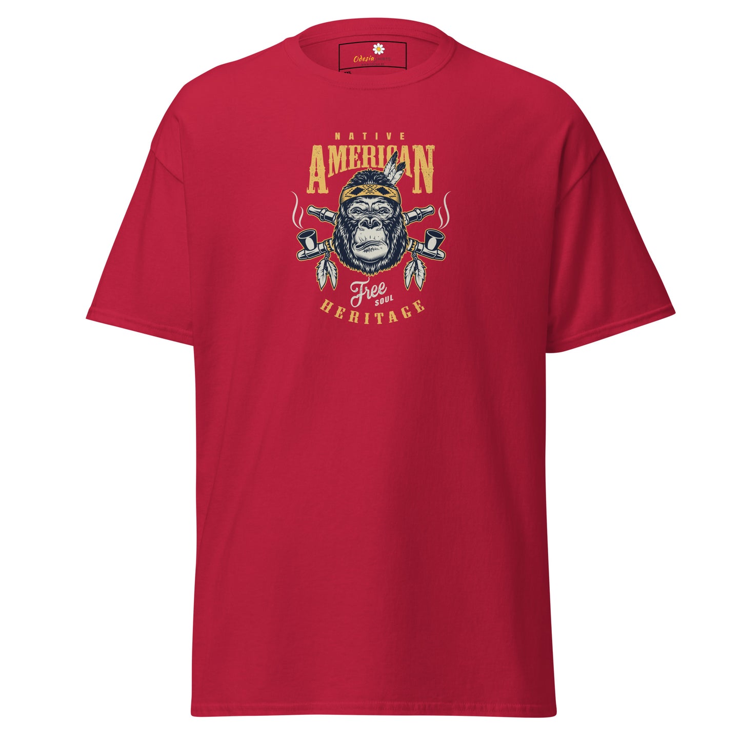 T-shirt classique pour homme - VINTAGE GORILLA NATIVE AMERICANS - GRAND