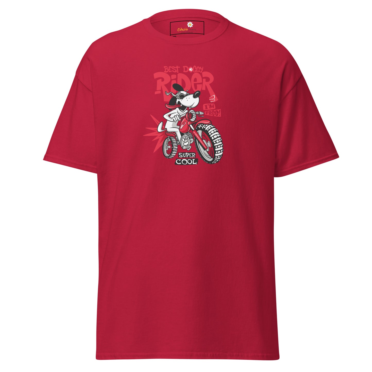 T-shirt classique pour homme - VINTAGE DOGGY RIDE - GRAND