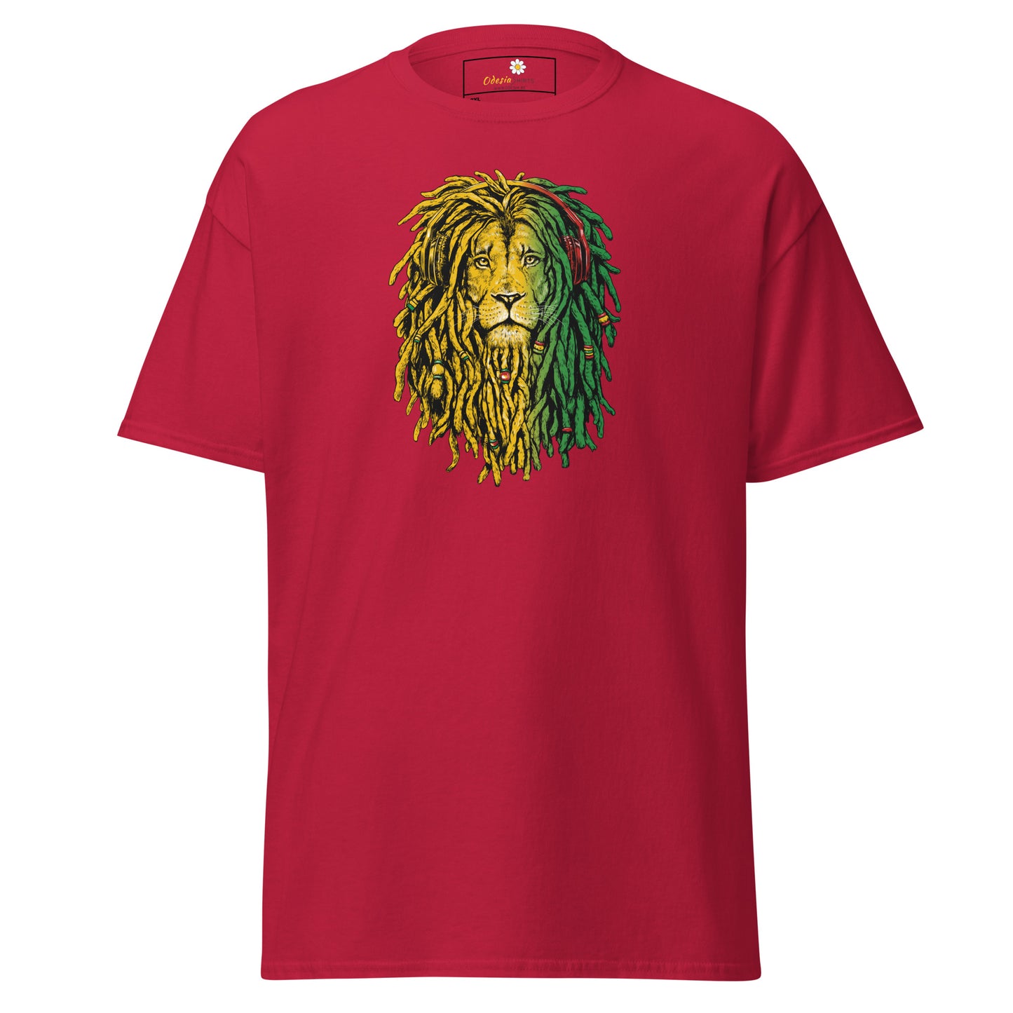 Heren klassiek t-shirt - WILDLIFE REGGAE LION - GROOT