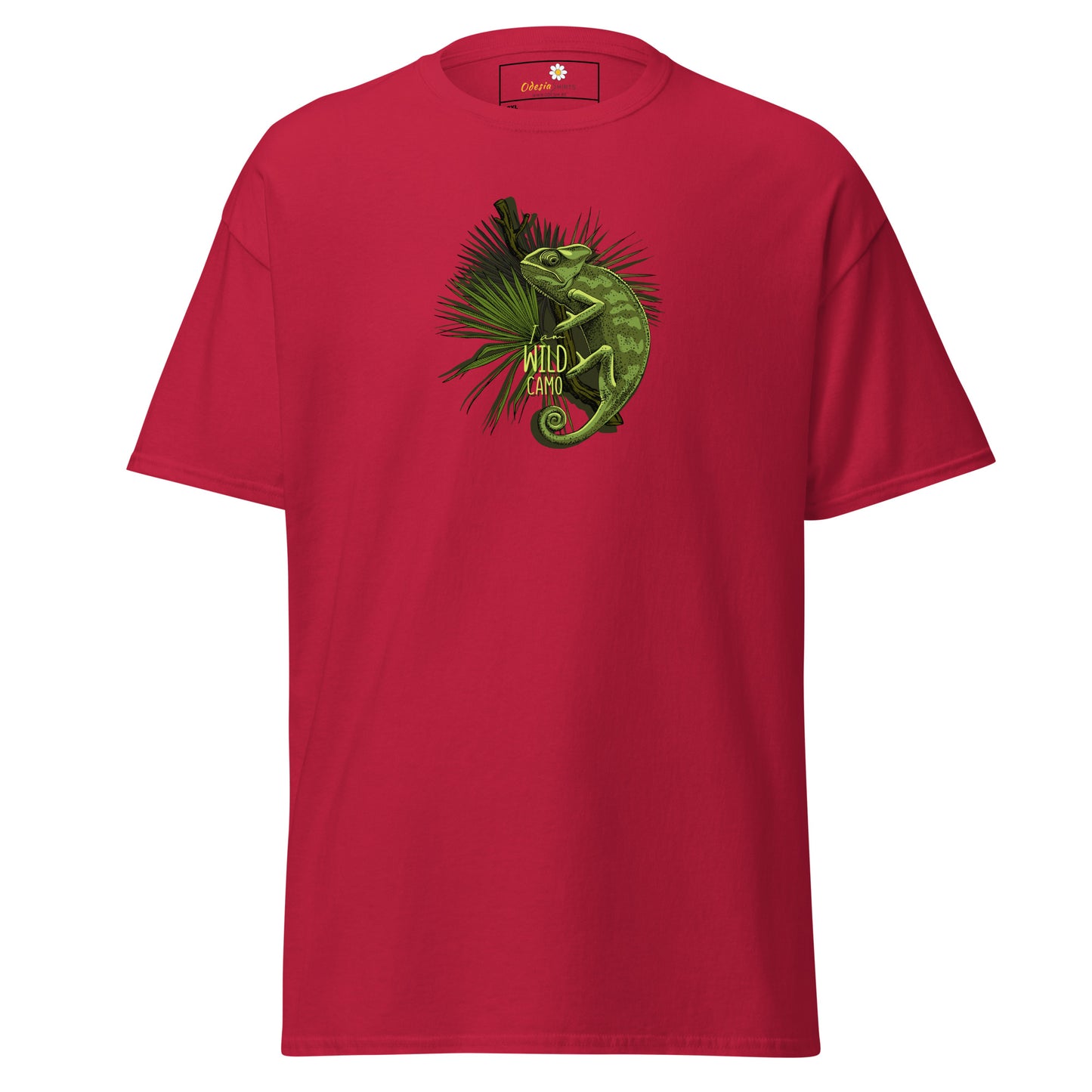 Heren klassiek t-shirt - WILDLIFE CAMELEON - GROOT