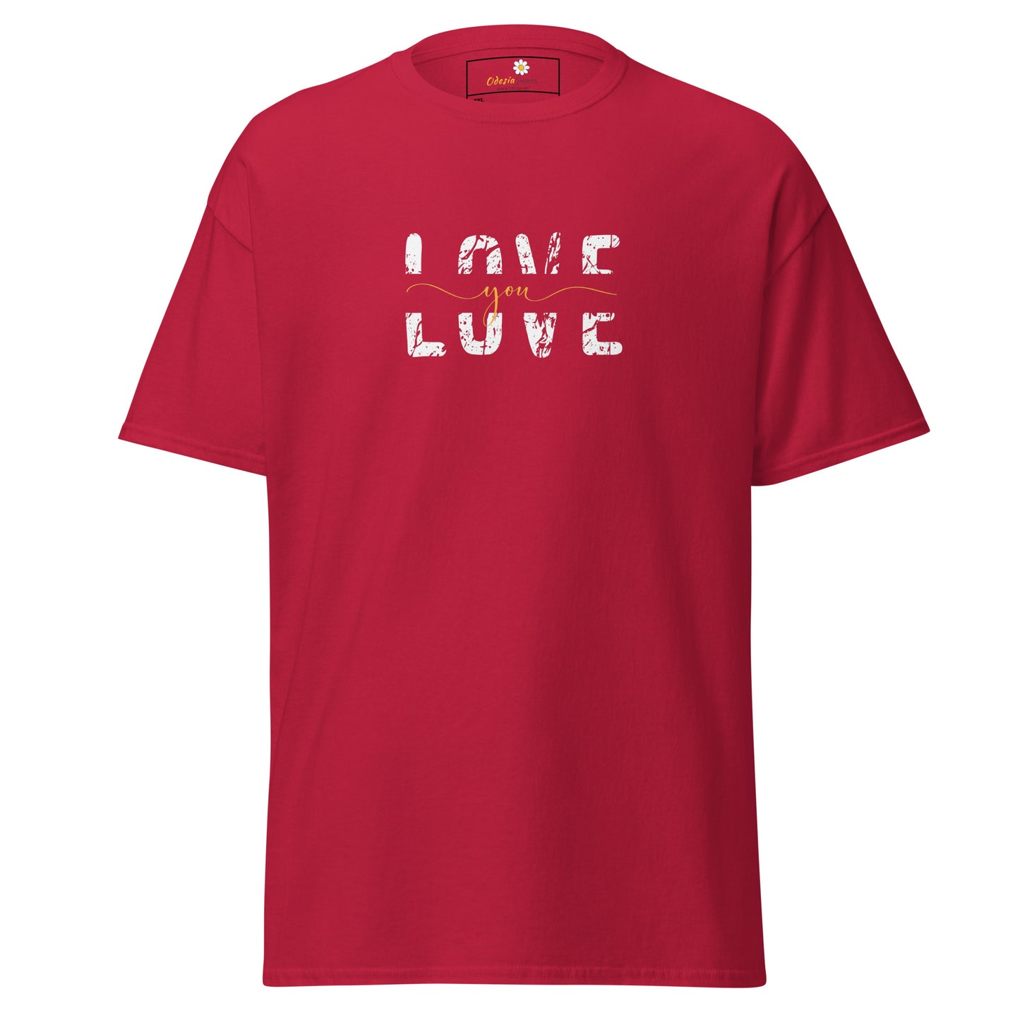 T-shirt classique pour homme - TEXT LOVE YOU - BIG