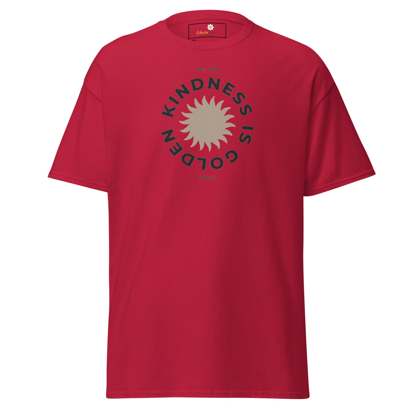 T-shirt classique pour homme - Texte « La gentillesse est d'or » - Grand