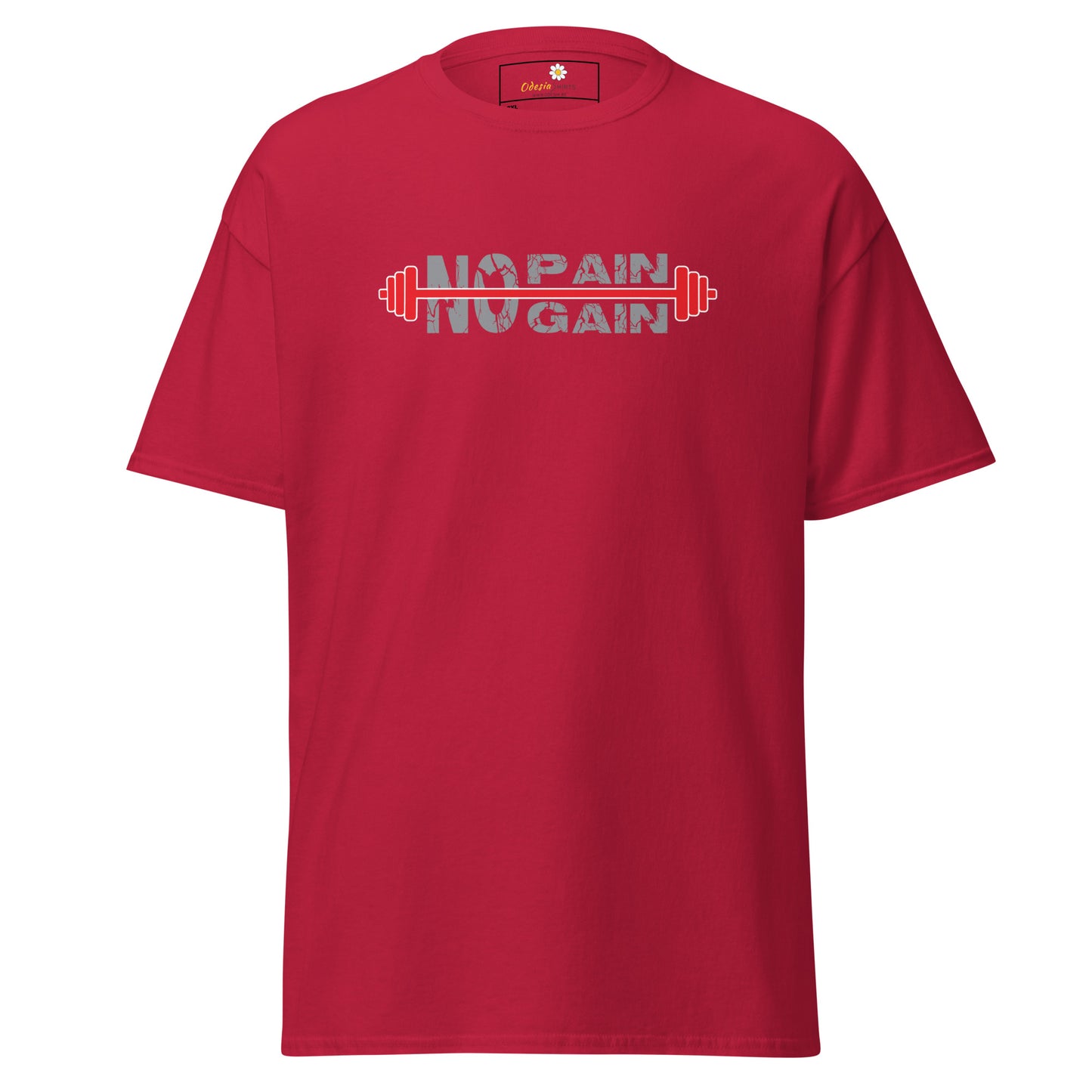 T-shirt classique pour homme - TEXT NO PAIN NO GAIN - GRAND