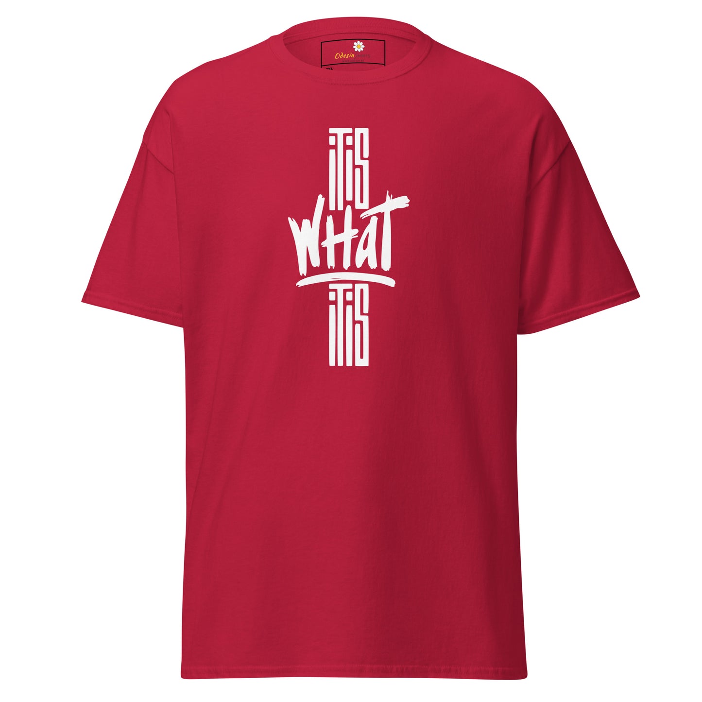 T-shirt classique pour homme - TEXT IT IS WHAT IT IS - BIG