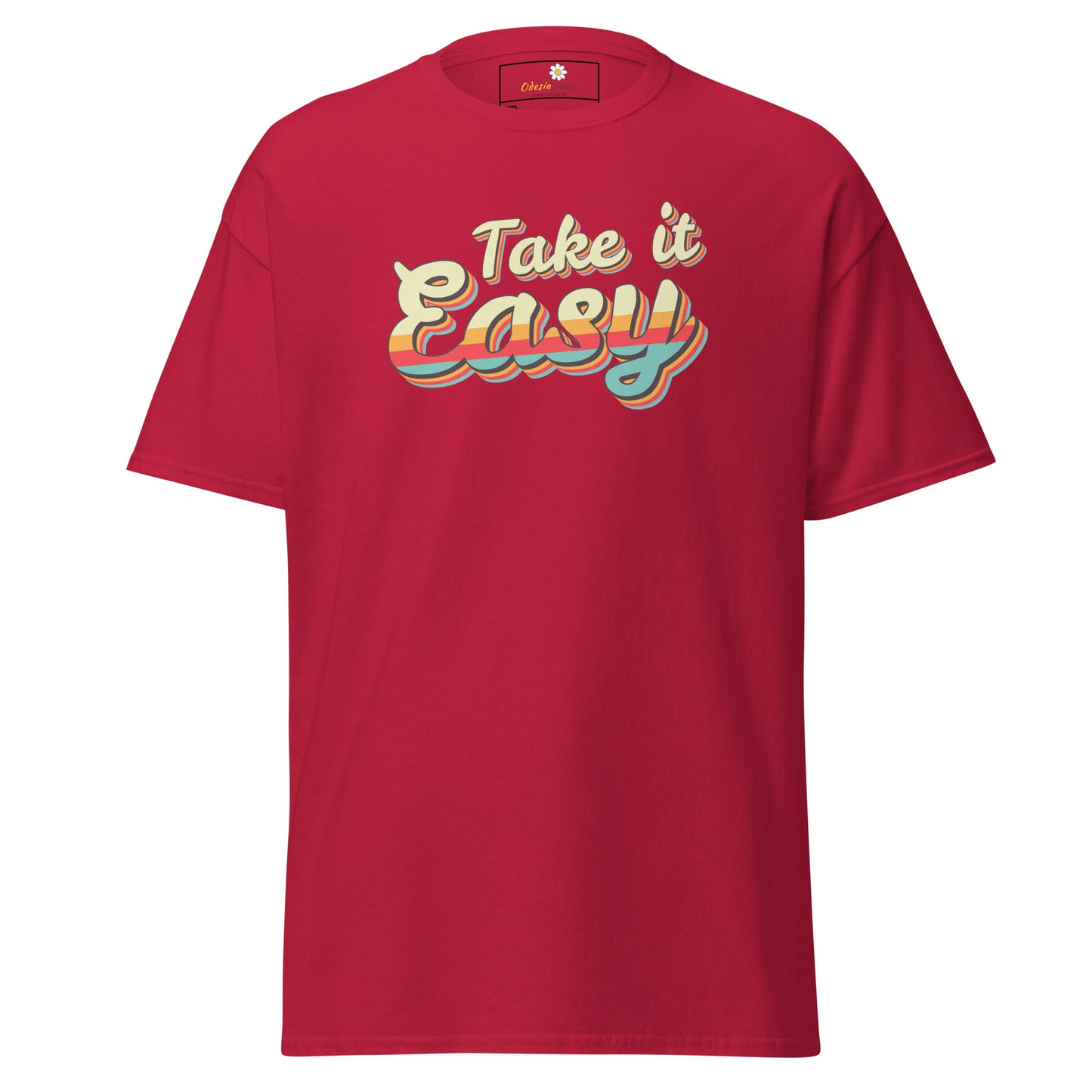 T-shirt classique pour homme - TEXT TAKE IT EASY - BIG