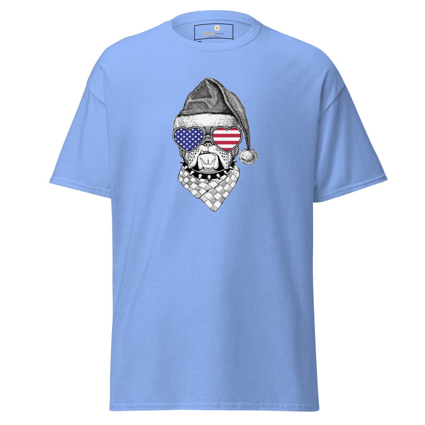 T-shirt classique unisexe - ANIMAUX TÊTE DE CHIEN USA - GRAND