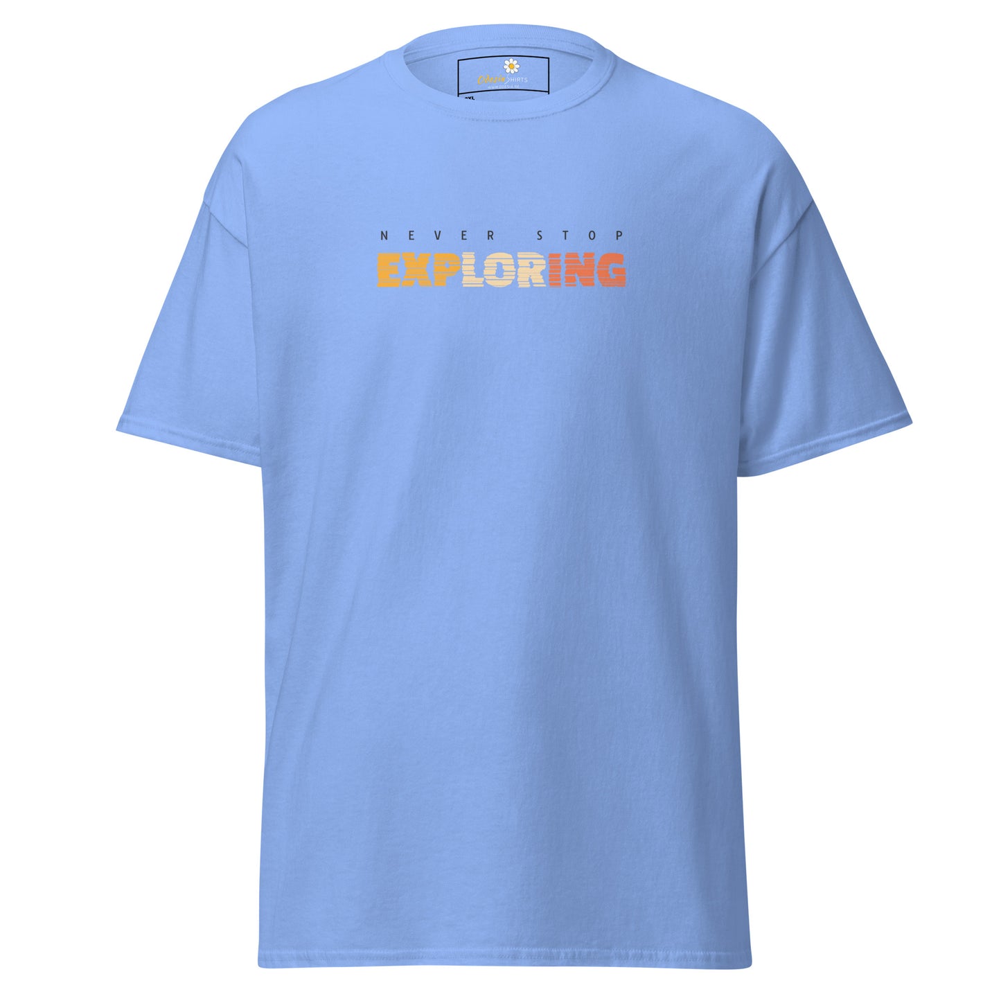 Unisex classic t-shirt - ADVENTURE TEXT NEVER STOP EXPLORING - BIG