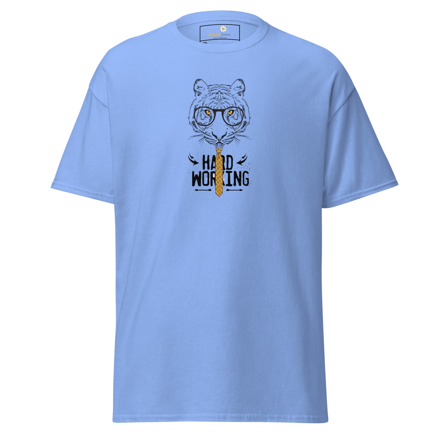 Heren klassiek t-shirt - WILDLIFE TIGER HARD WORKING - GROOT