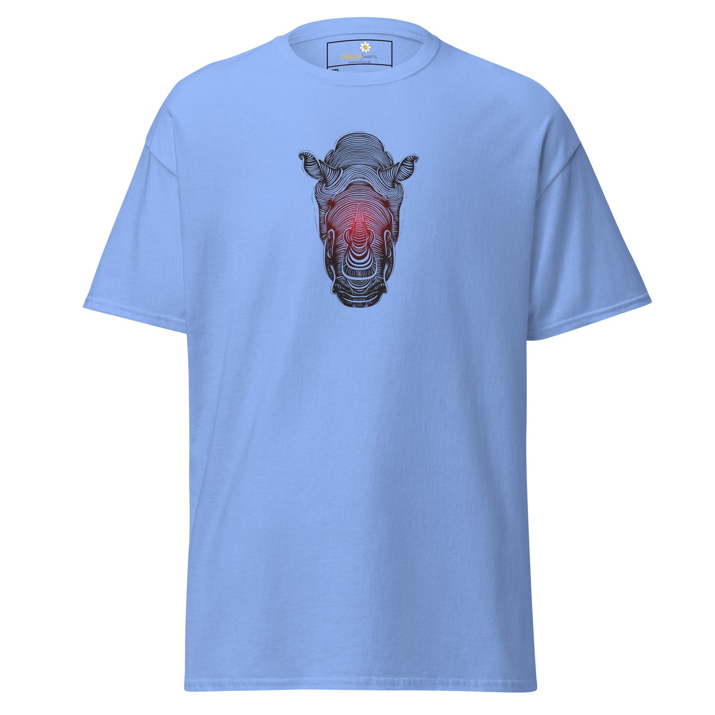 Heren klassiek t-shirt - WILDLIFE RHINO RED - GROOT