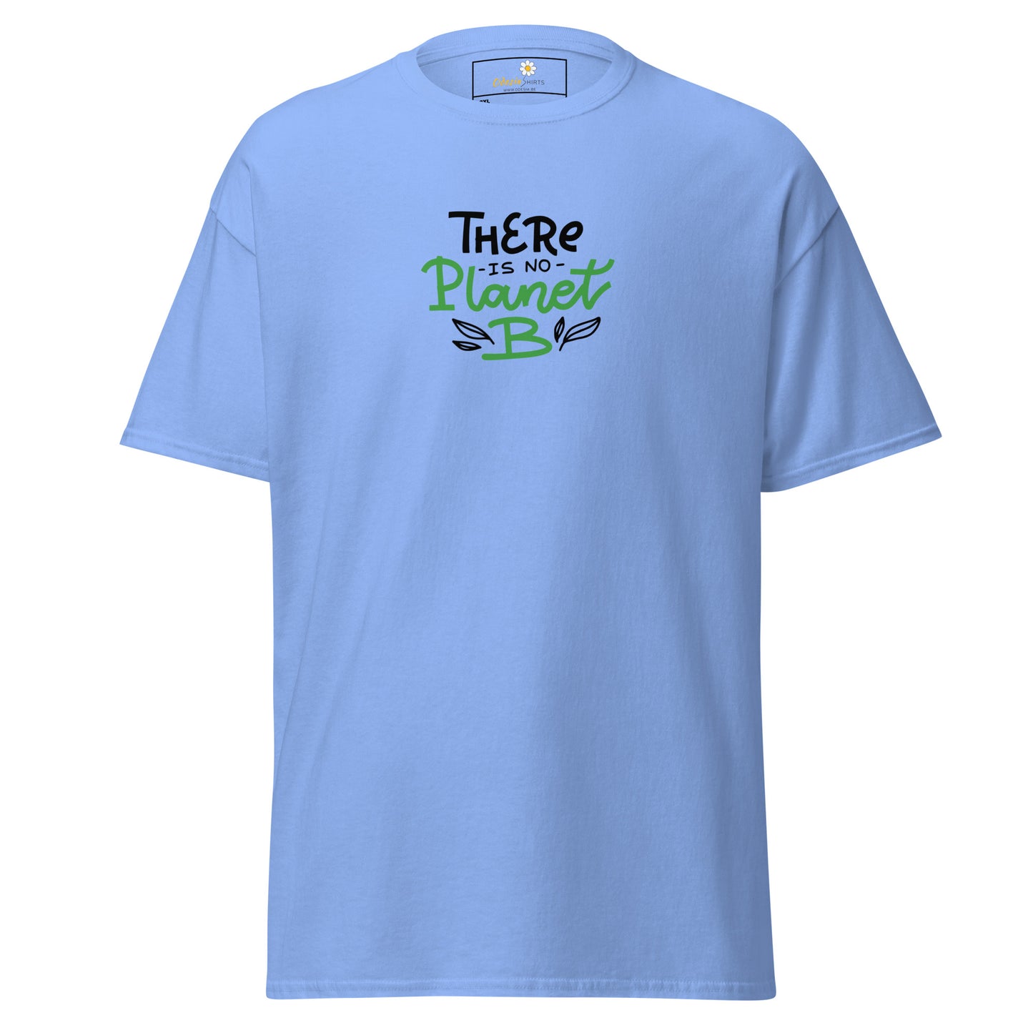 Heren klassiek t-shirt - VEGECOLO ER IS GEEN PLANEET B - GROOT