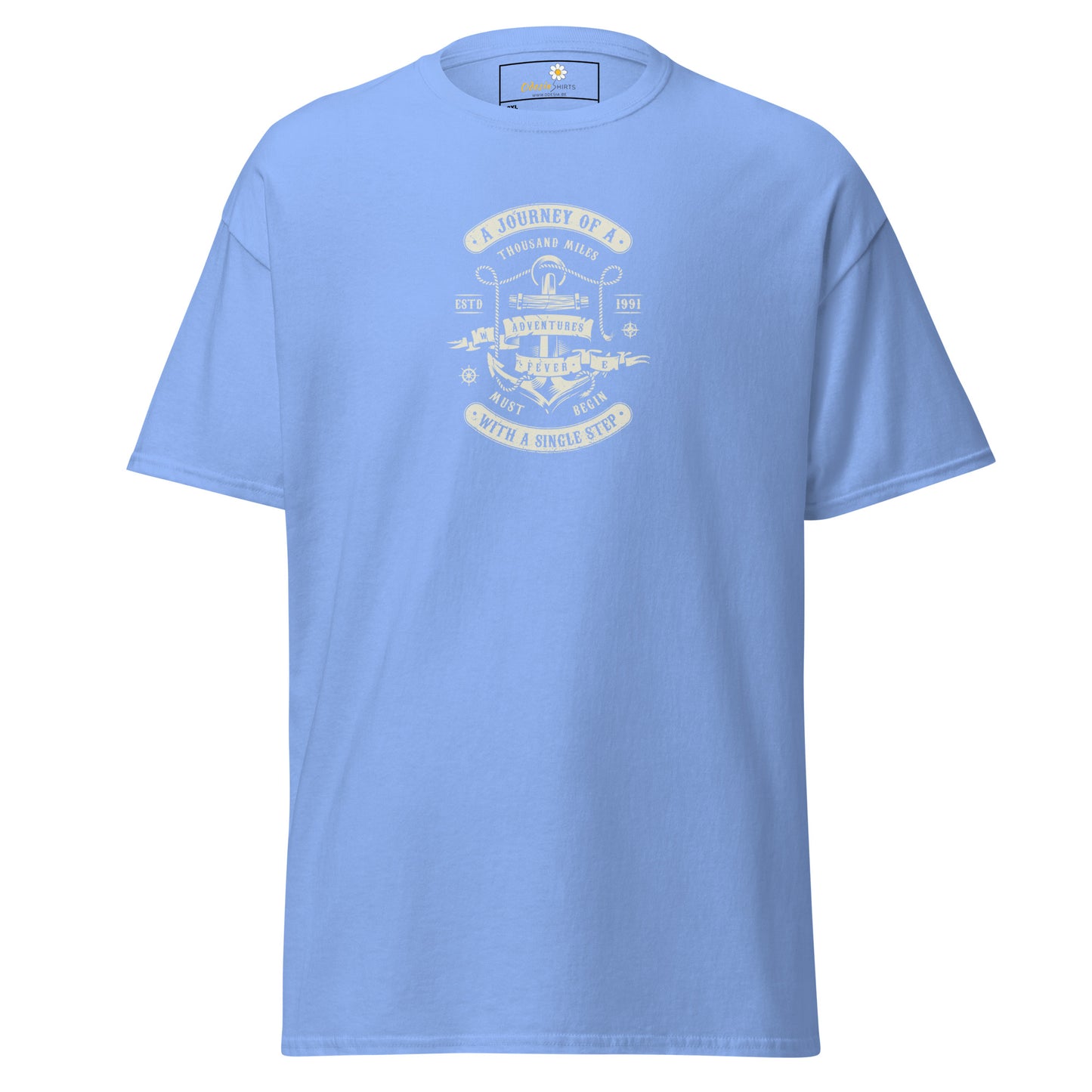 Unisex classic t-shirt - ADVENTURE THOUSAND MILES SINGLE STEP - BIG
