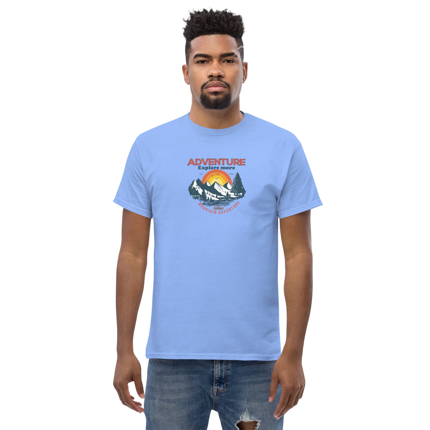 Unisex classic t-shirt - ADVENTURE EXPLORE MORE - BIG